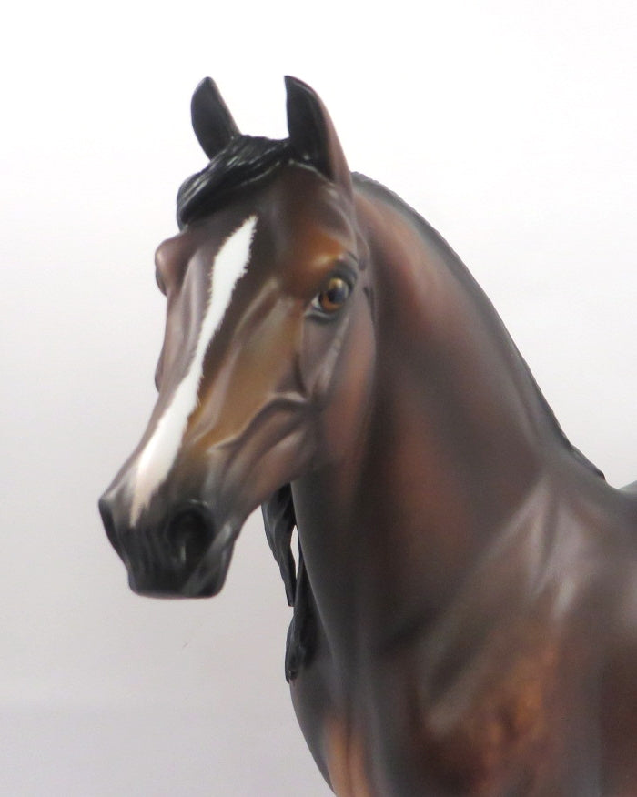 HOW NO - OOAK DARK DAPPLE BAY MORGAN MODEL HORSE BY SHERYL LEISURE