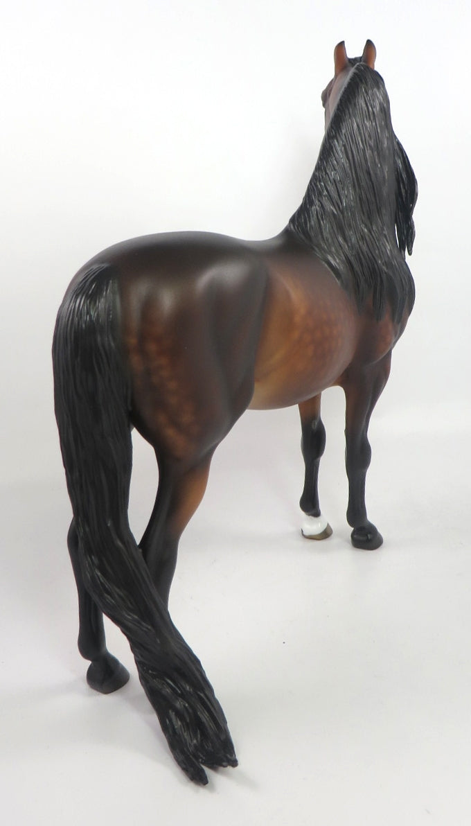 HOW NO - OOAK DARK DAPPLE BAY MORGAN MODEL HORSE BY SHERYL LEISURE