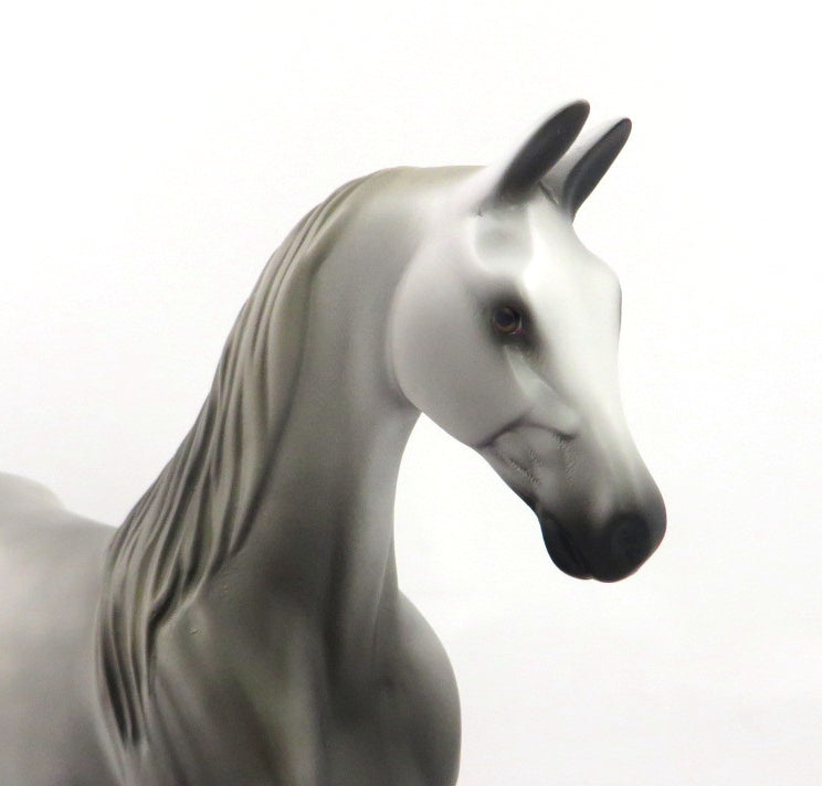 HUDDLE UP- OOAK DAPPLE GREY SADDLEBRED PEBBLES BY MELISSA FOX SB20