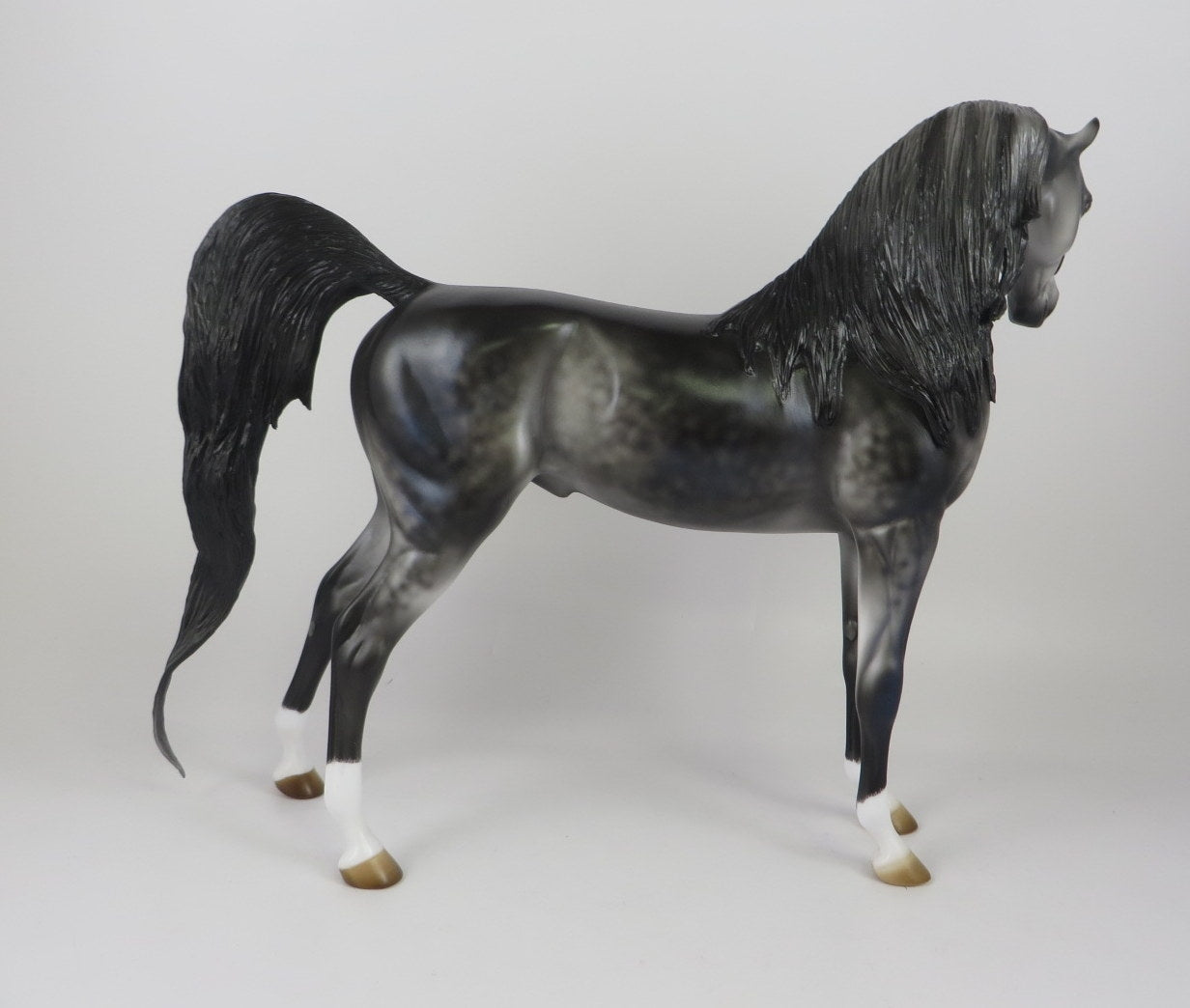 ILLUMINATI-LE-10 DARK DAPPLE GREY ARABIAN BY JULIE KEIM MM 19