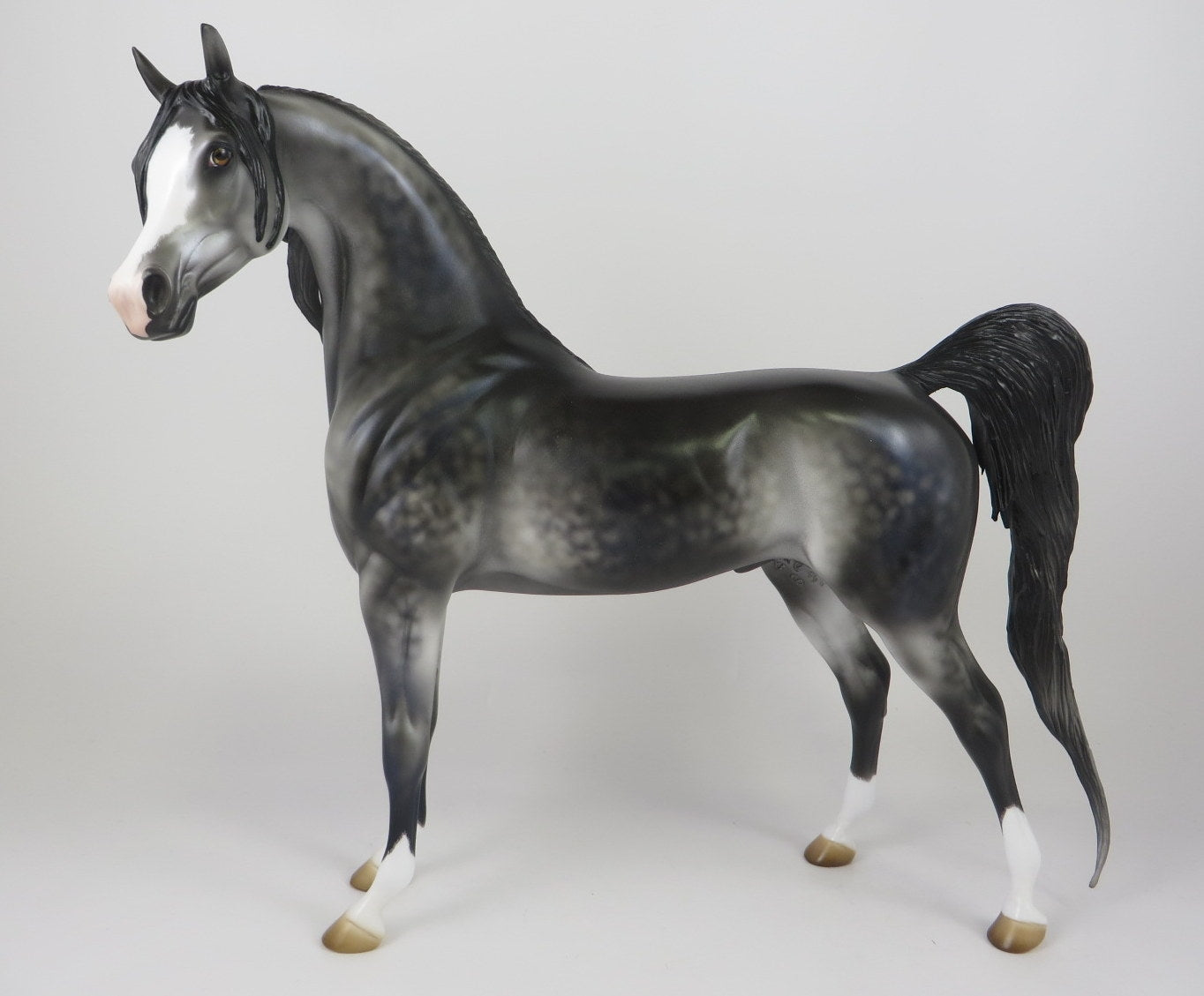 ILLUMINATI-LE-10 DARK DAPPLE GREY ARABIAN BY JULIE KEIM MM 19