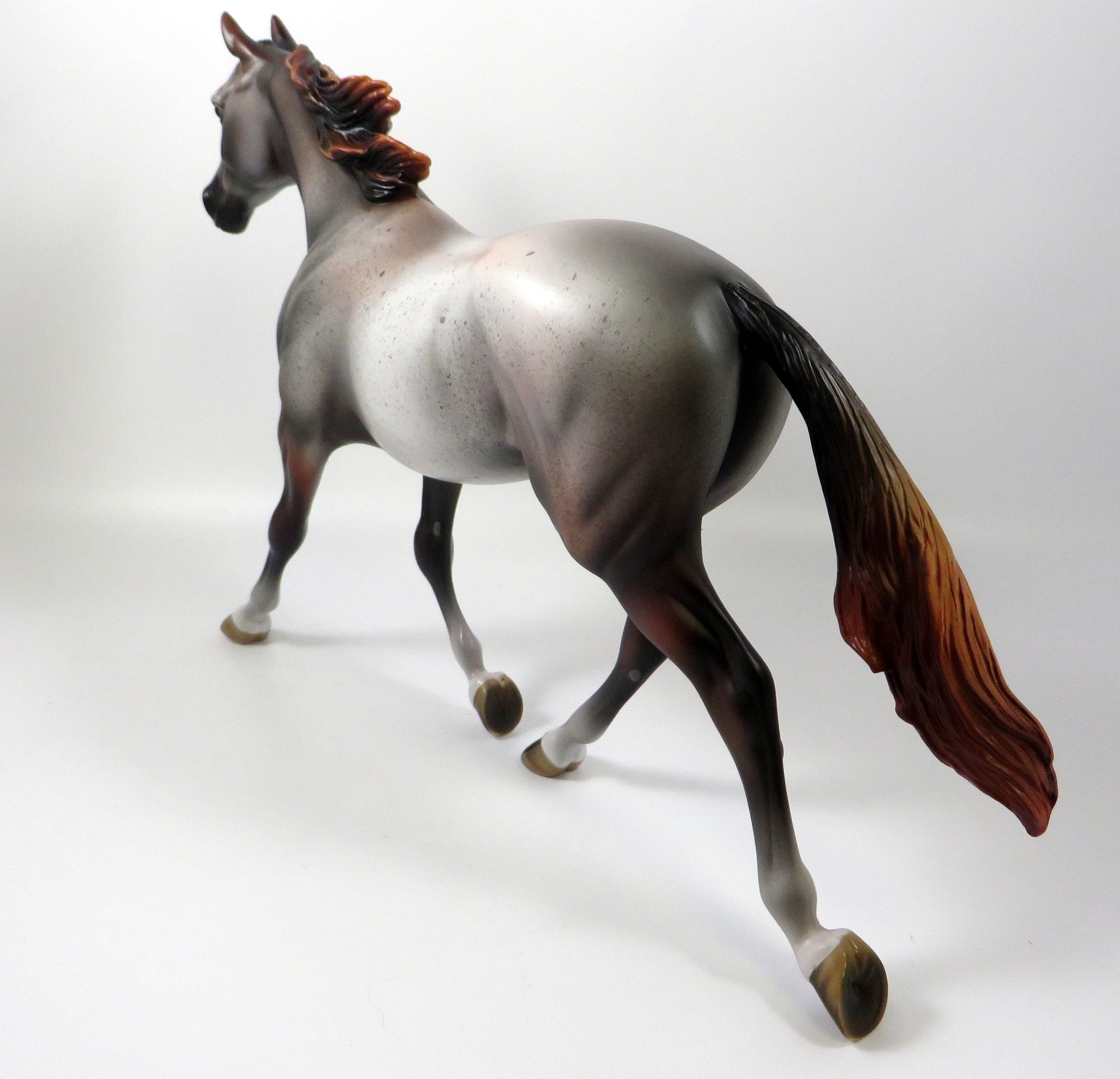 RED FOX - OOAK RED ROAN PALOUSE MODEL HORSE BY MISSY FOX 8/1/19