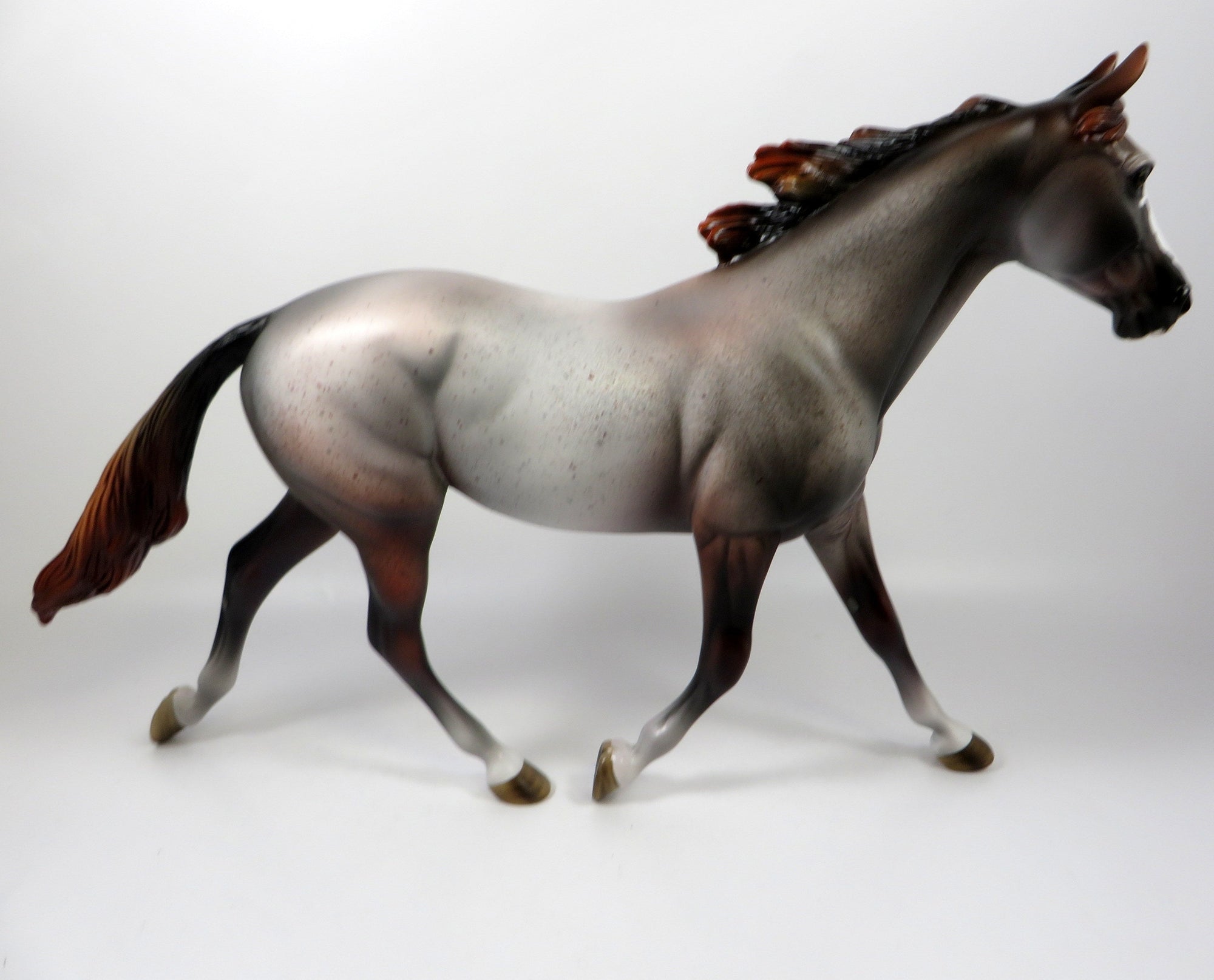 RED FOX - OOAK RED ROAN PALOUSE MODEL HORSE BY MISSY FOX 8/1/19