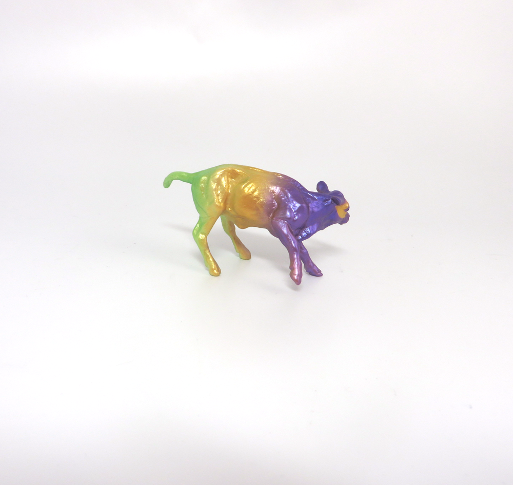 FLUER DE LIS- OOAK MARDI GRAS DECORATOR CALF AND CUTTER CHIPS BY AMANDA HOSTETLER 3-5-19