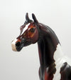 ELZAR-OOAK DAPPLE DARK BAY PAINT ARABIAN MODEL HORSE 8/5/19