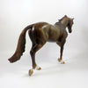 HAMLIN-OOAK BROWN WITH DAPPLES THOROUGHBRED MODEL HORSE EQ 19