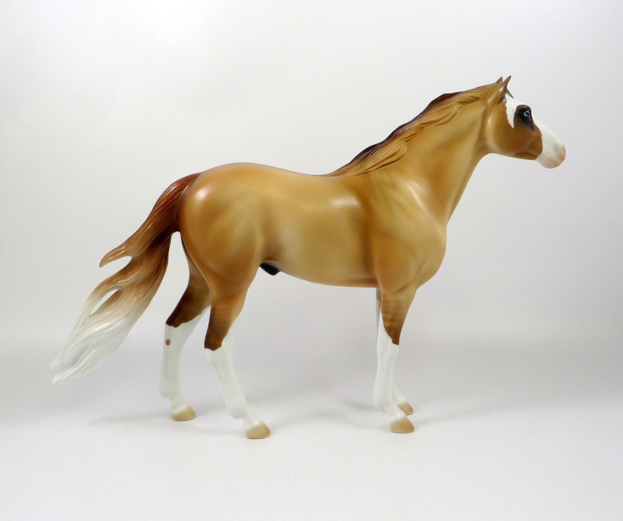 HONEY BUN-OOAK RED DUN SPANISH MODEL HORSE 8/5/19