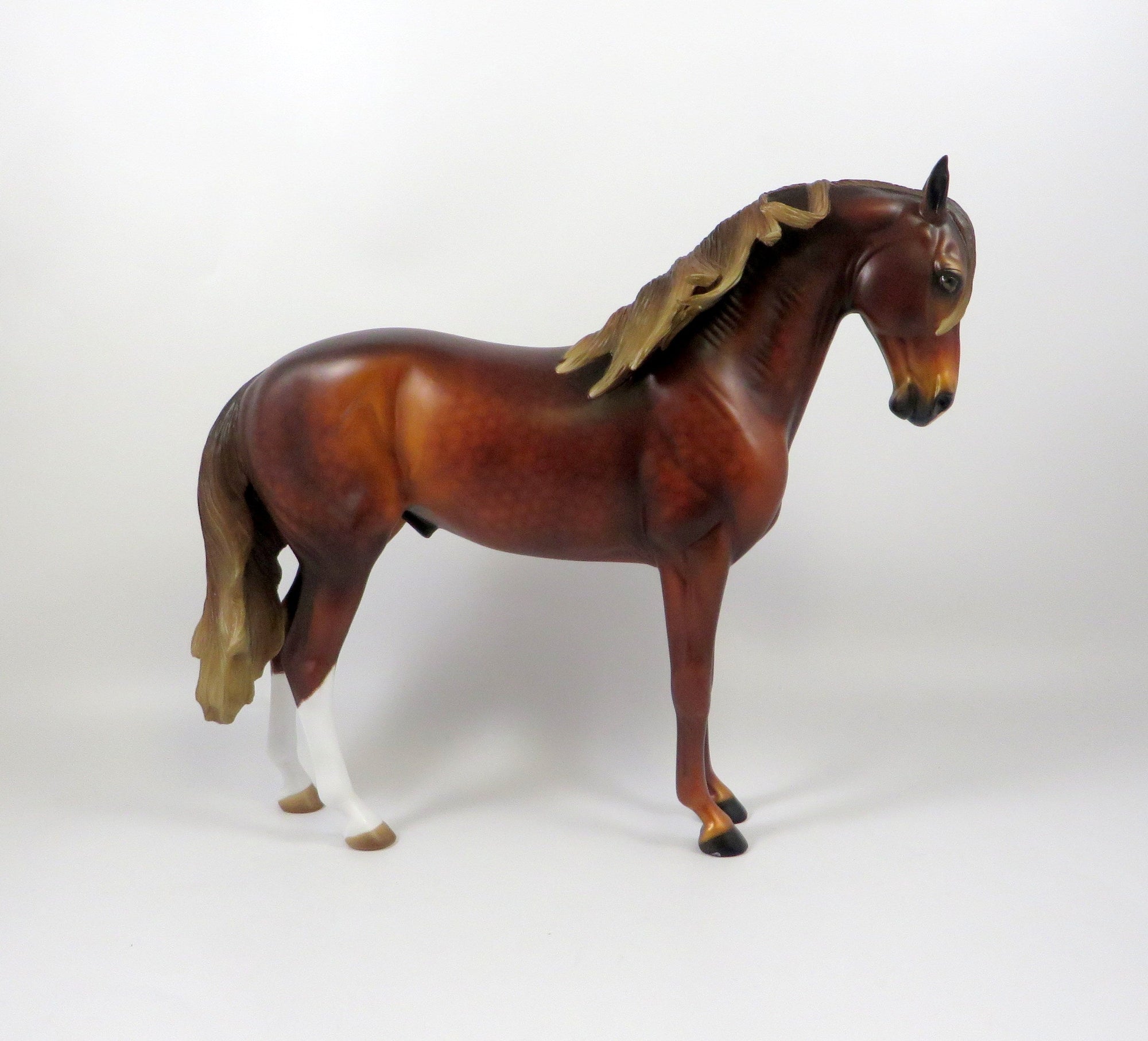 SHALL WE DANCE-OOAK DAPPLE CHESTNUT ANDALUSIAN MODEL HORSE 8/5/19