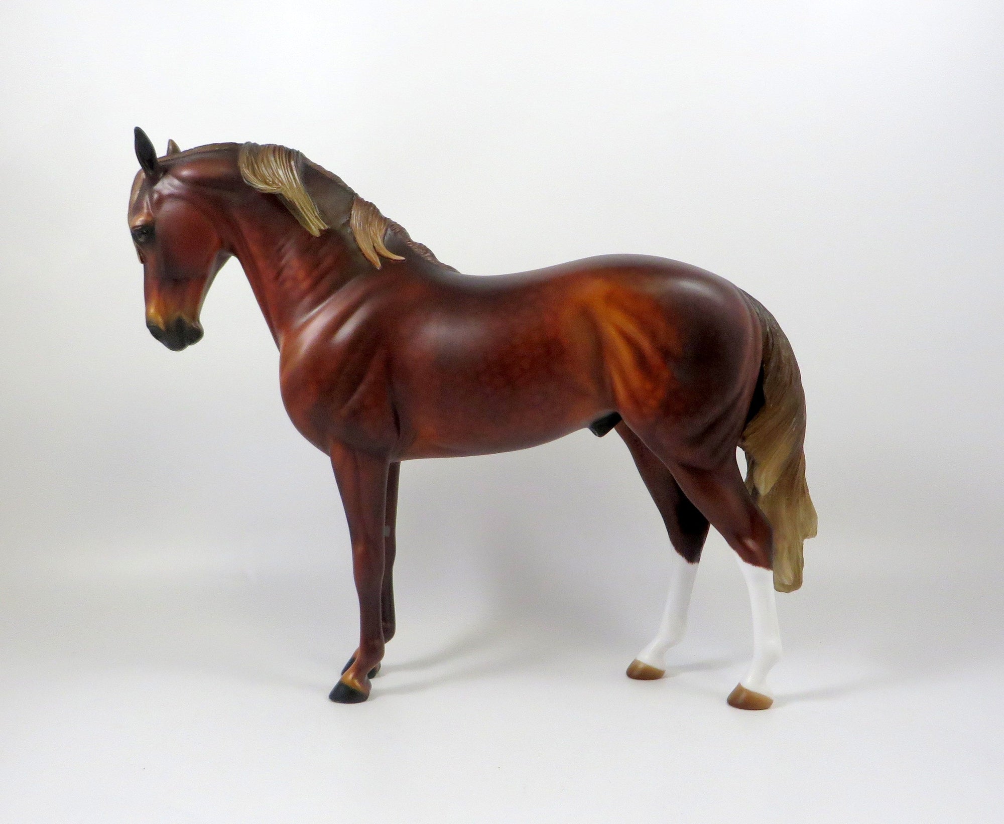 SHALL WE DANCE-OOAK DAPPLE CHESTNUT ANDALUSIAN MODEL HORSE 8/5/19