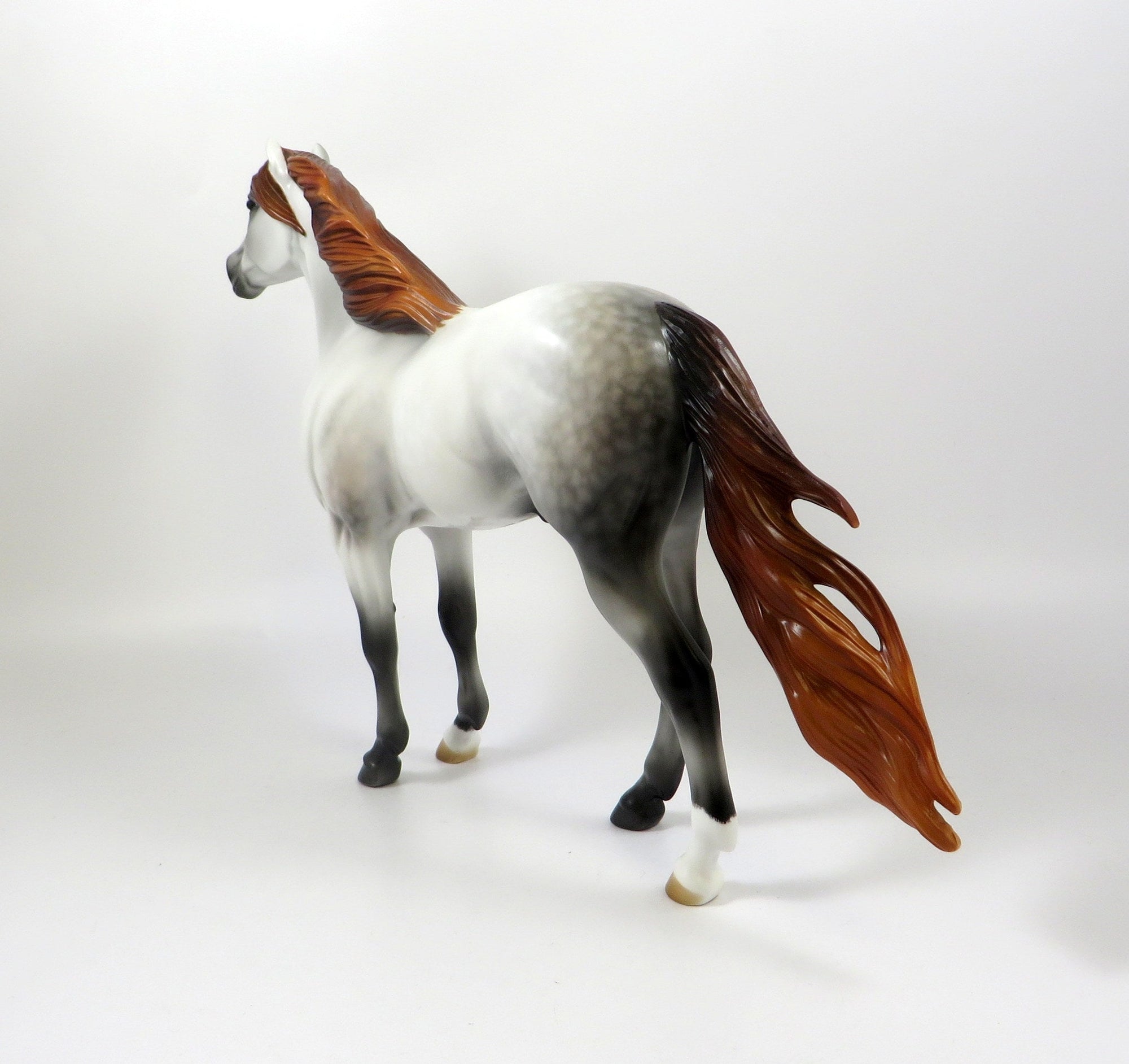 DANCE AWAY-OOAK MAULBERRY GREY SPANISH MUSTANG MODEL HORSE 8/5/19