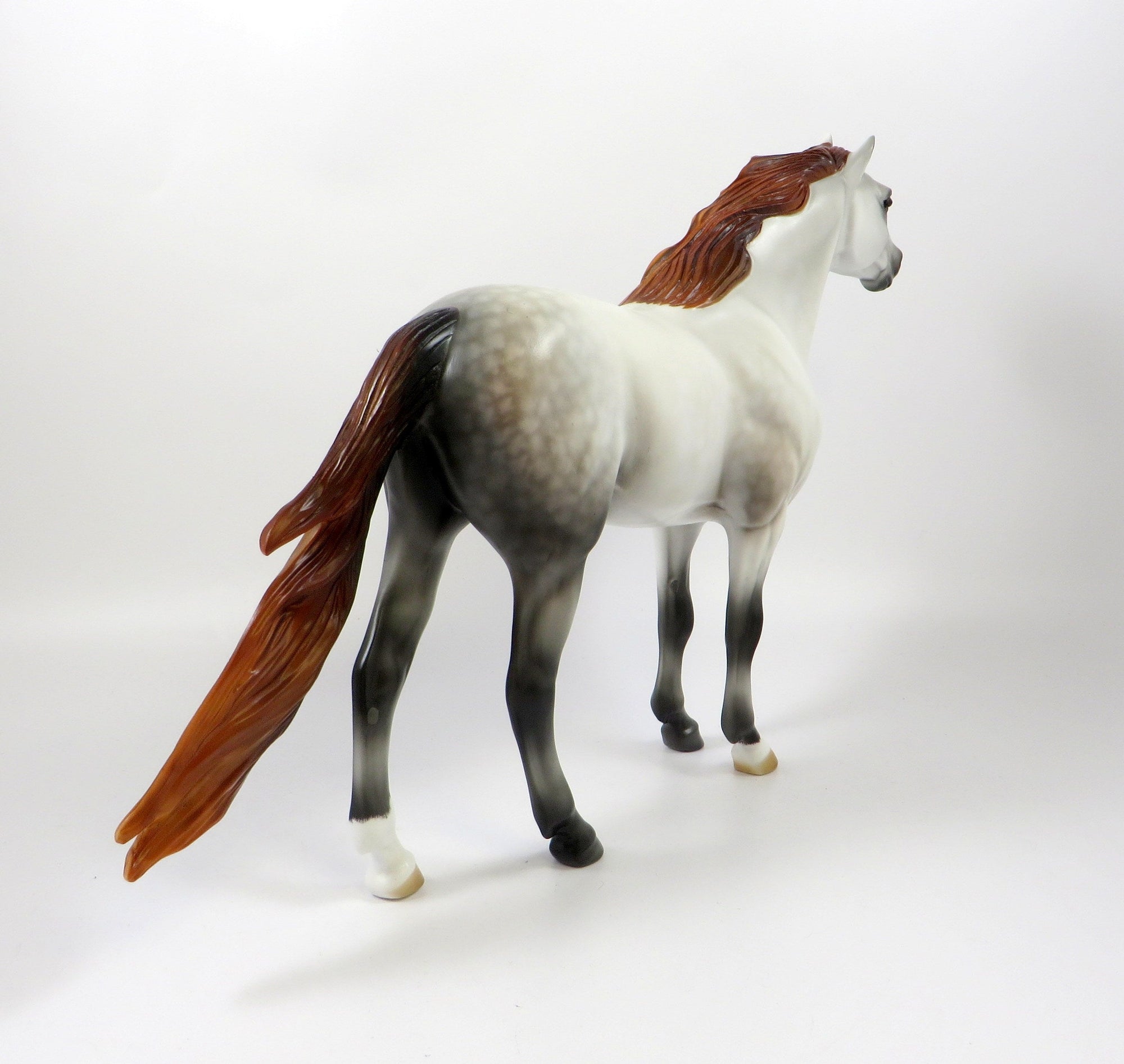 DANCE AWAY-OOAK MAULBERRY GREY SPANISH MUSTANG MODEL HORSE 8/5/19