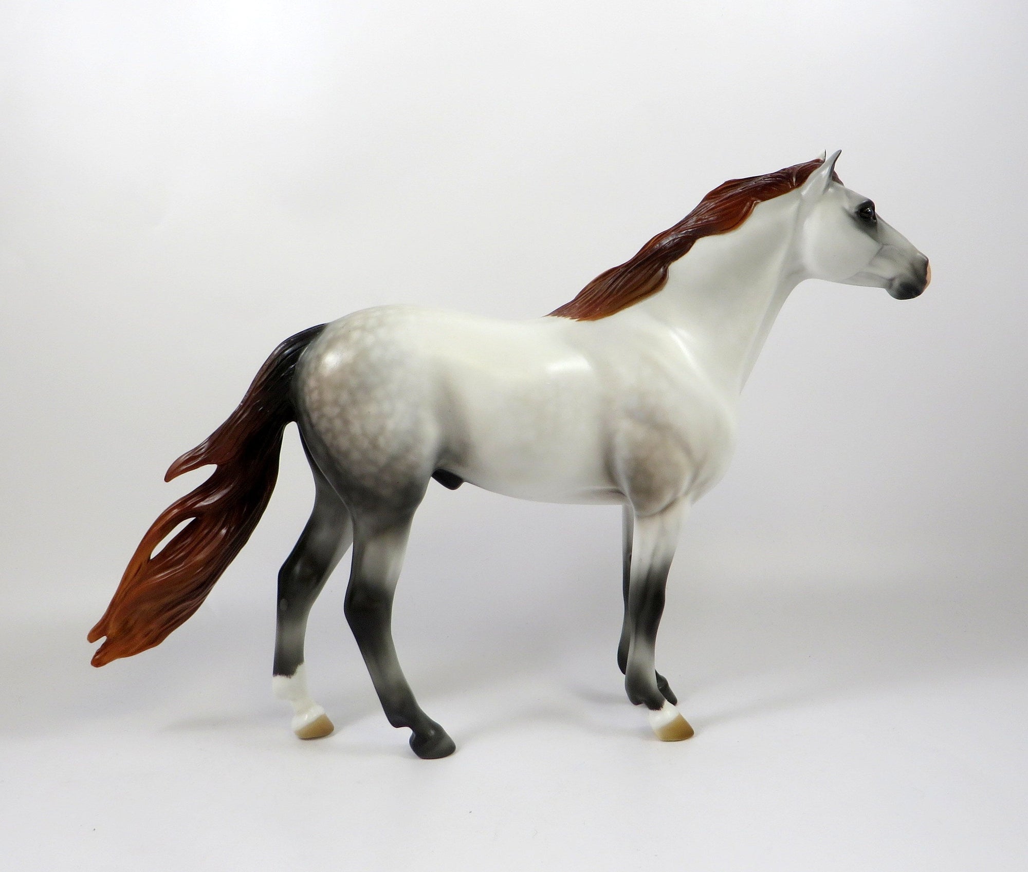 DANCE AWAY-OOAK MAULBERRY GREY SPANISH MUSTANG MODEL HORSE 8/5/19
