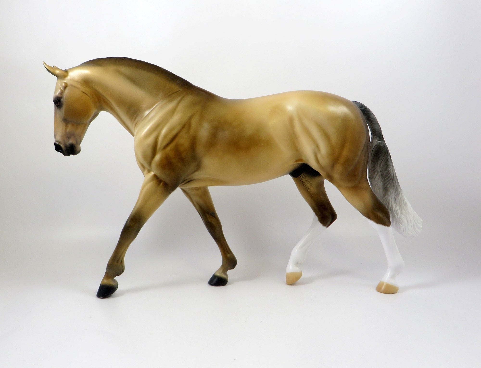 ASPECTS OF LOVE-OOAK SOOTY BUCKSKIN IRISH DRAFT MODEL HORSE 8/5/19