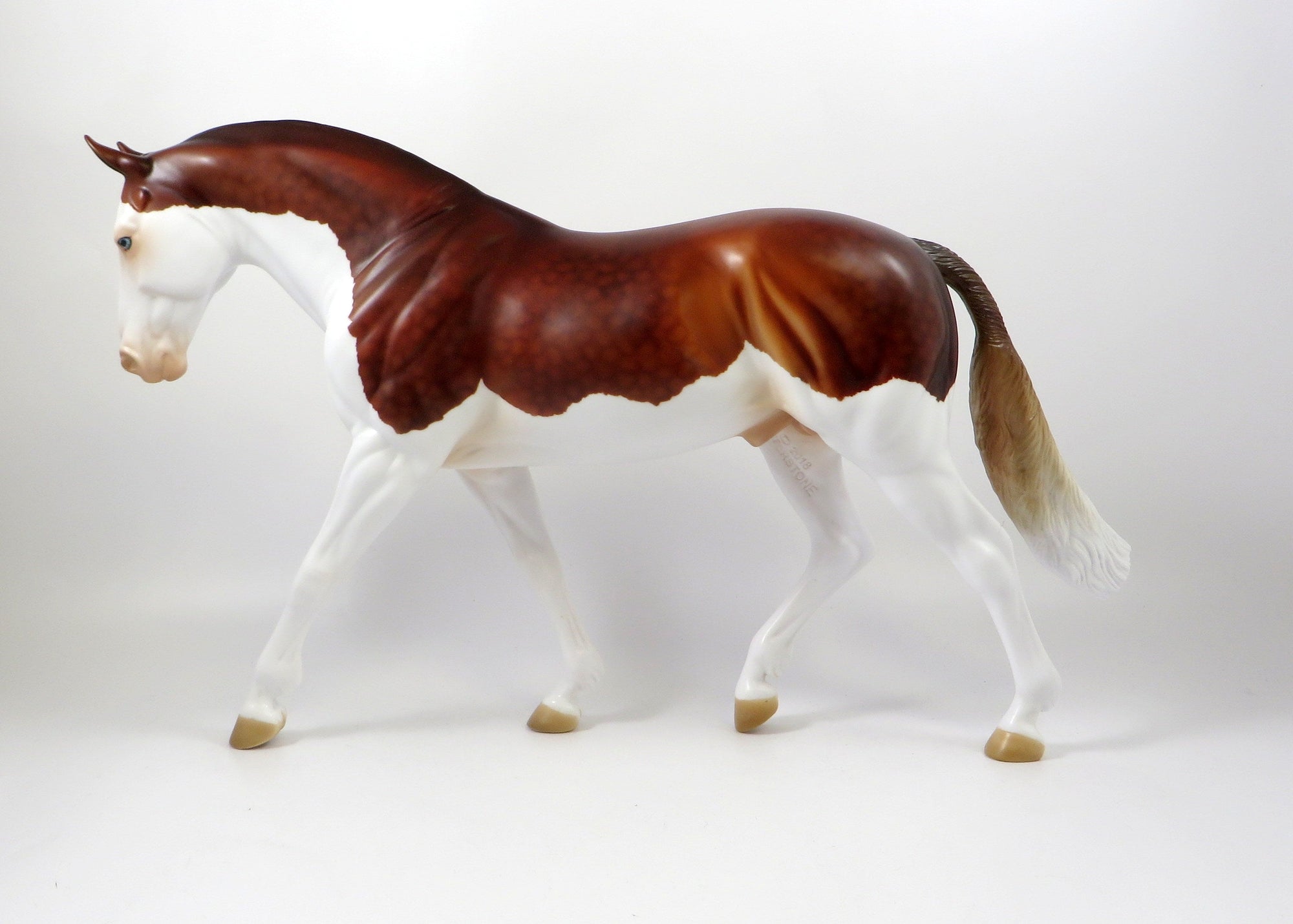 LIGHT THE WAY-OOAK DAPPLE CHESTNUT SPLASH IRISH DRAFT MODEL HORSE 8/5/19