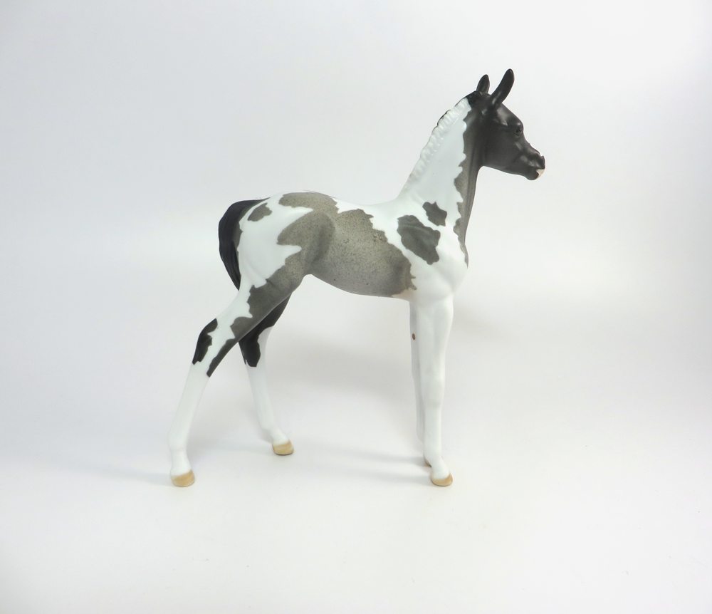 LUNA- OOAK BLUE ROAN ARABIAN FOAL CUSTOM TAIL BY DAWN QUICK 3-12-19