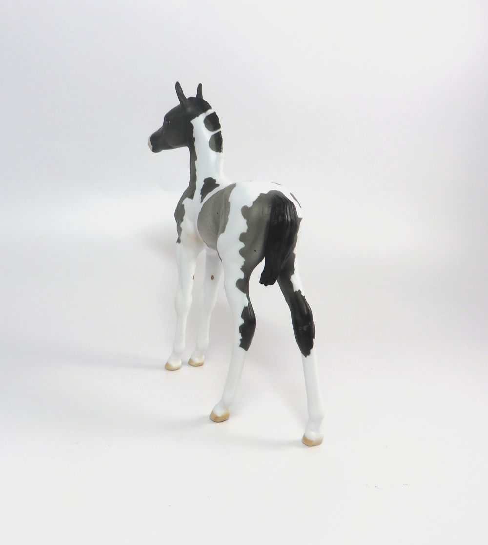 LUNA- OOAK BLUE ROAN ARABIAN FOAL CUSTOM TAIL BY DAWN QUICK 3-12-19