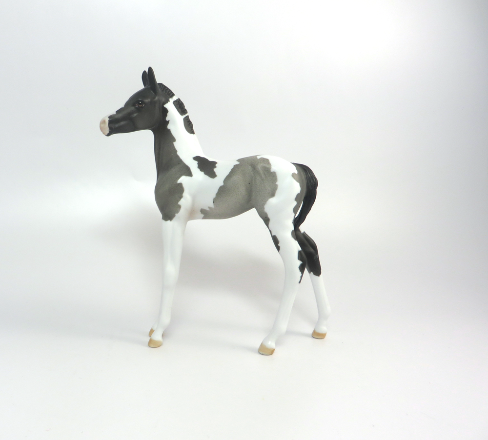 LUNA- OOAK BLUE ROAN ARABIAN FOAL CUSTOM TAIL BY DAWN QUICK 3-12-19