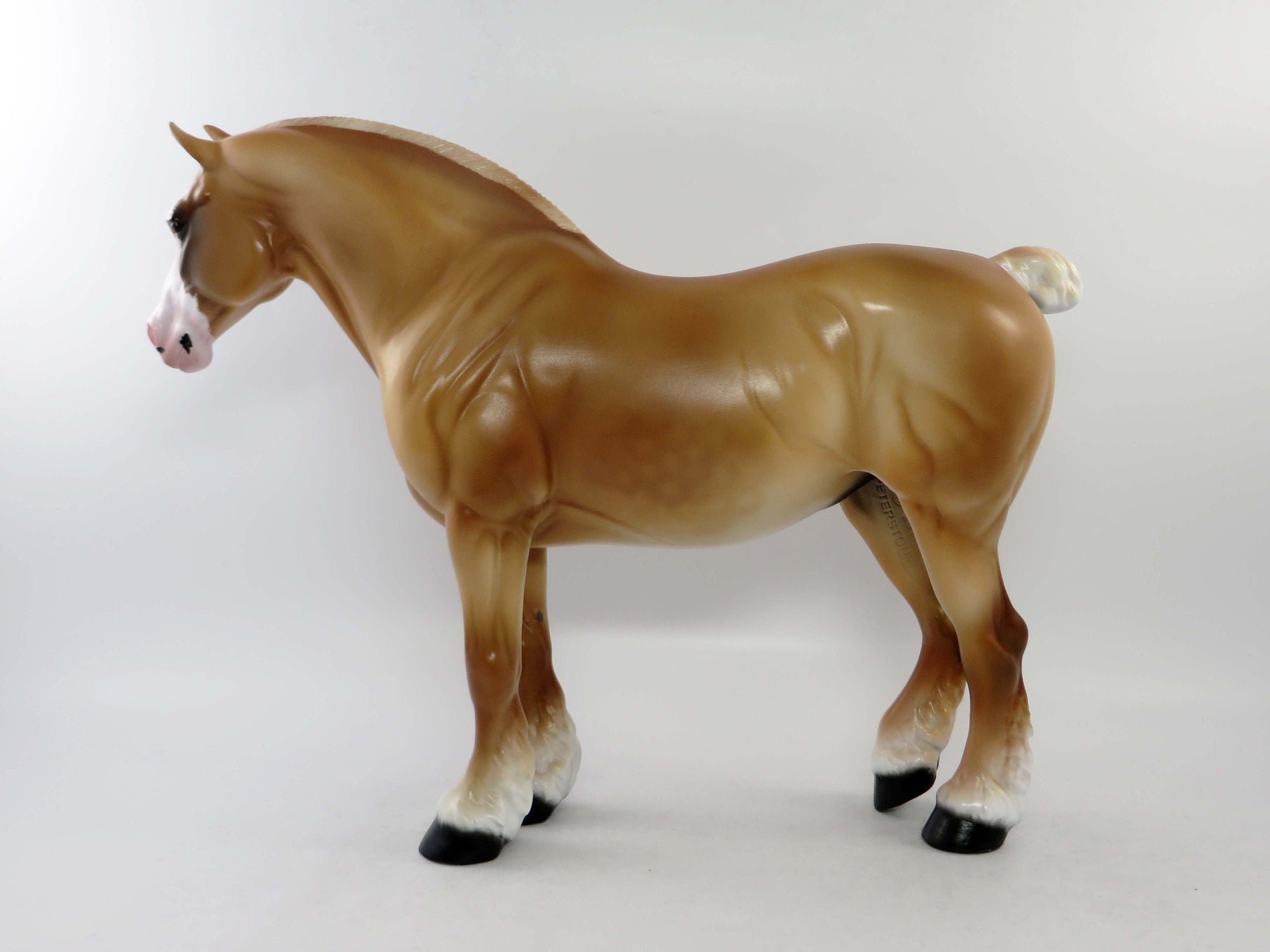 AUDREY - OOAK DAPPLE PALOMINO HEAVY DRAFT BUNNY MODEL HORSE EQ 2018