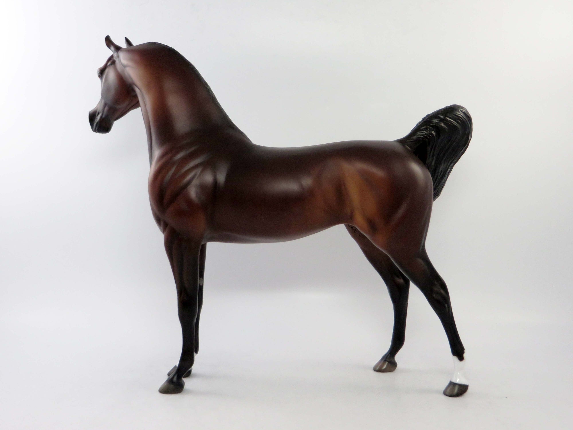 JOJO-OOAK DAPPLE BAY ARABIAN MARE MODEL HORSE BY DAWN QUICK EQ 2018
