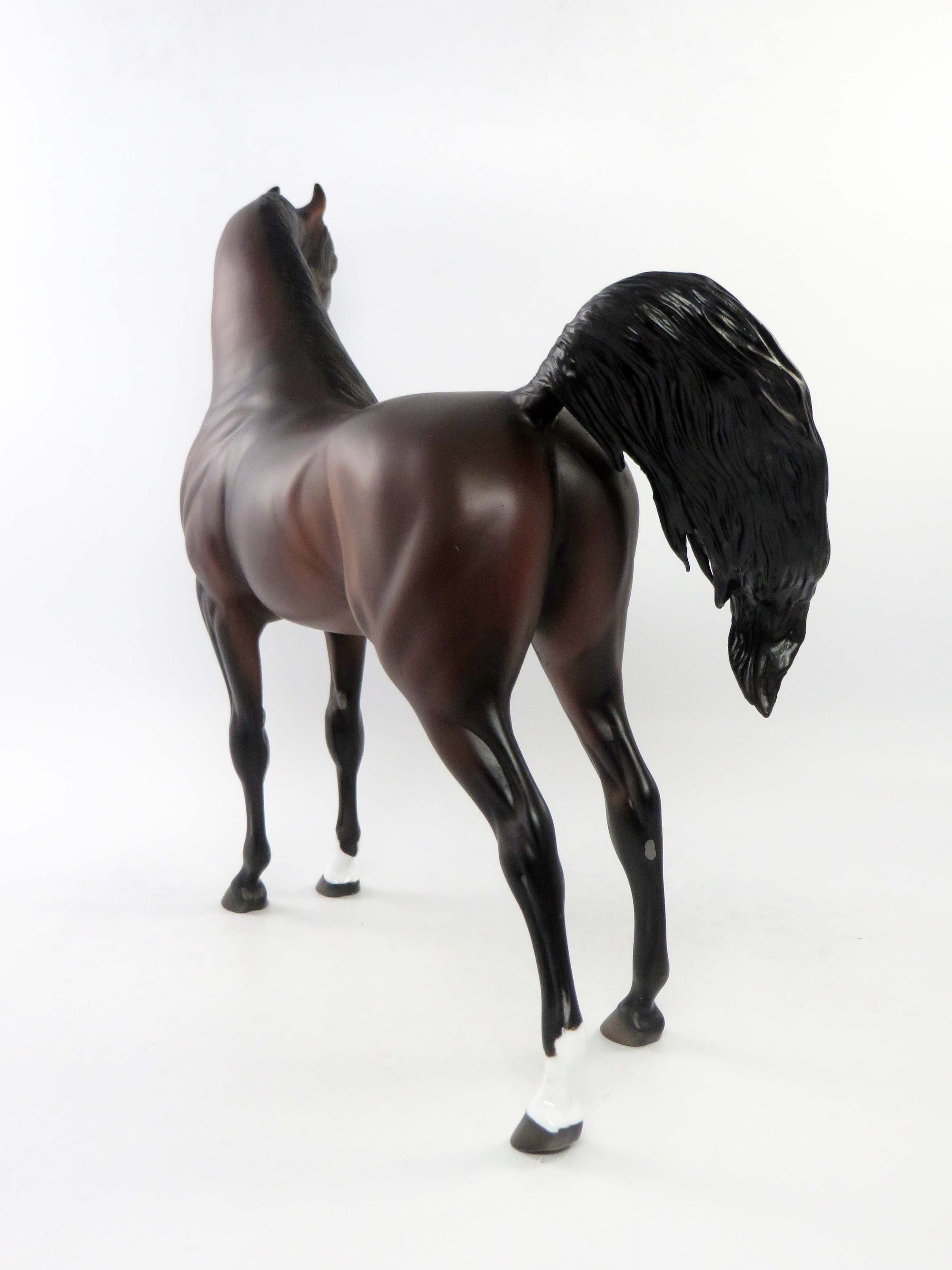 JOJO-OOAK DAPPLE BAY ARABIAN MARE MODEL HORSE BY DAWN QUICK EQ 2018