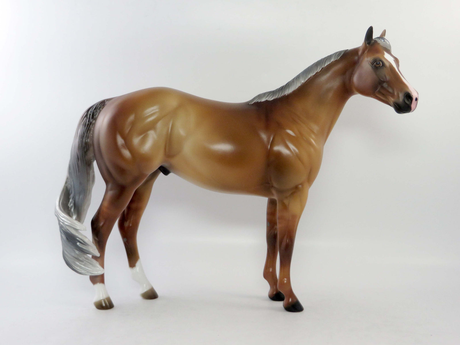 MARTIN-OOAK ETCHED DUNALINO ISH MODEL HORSE BY AUDREY DIXON EQ 2018