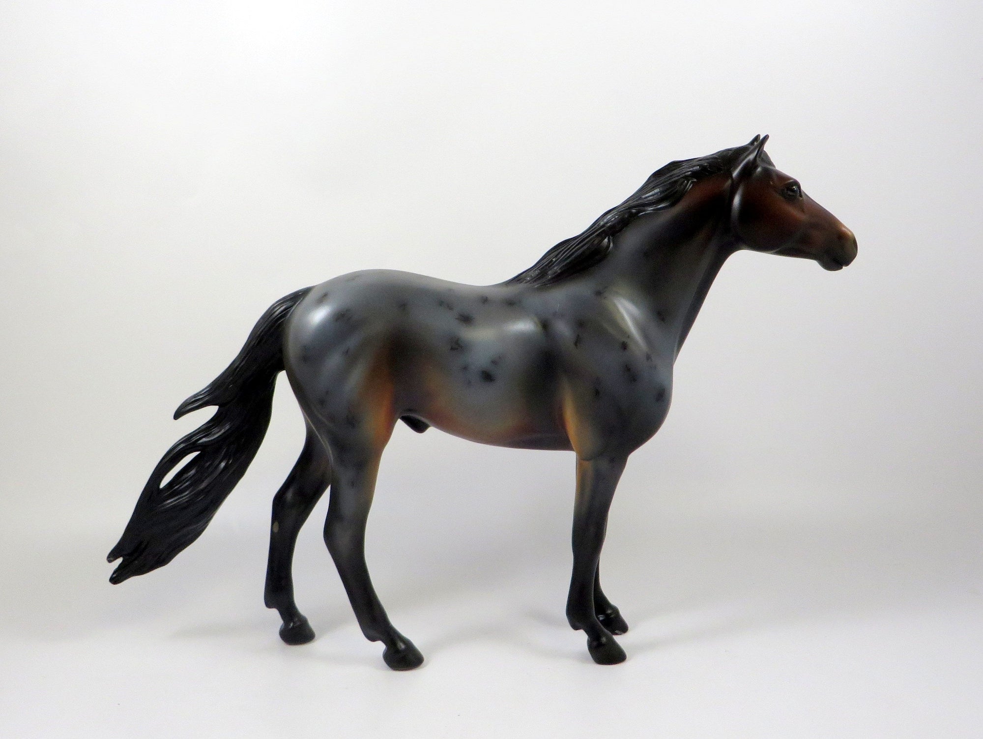 GAIETY-OOAK BAY ROAN SPANISH MUSTANG MODEL HORSE 8/6/19