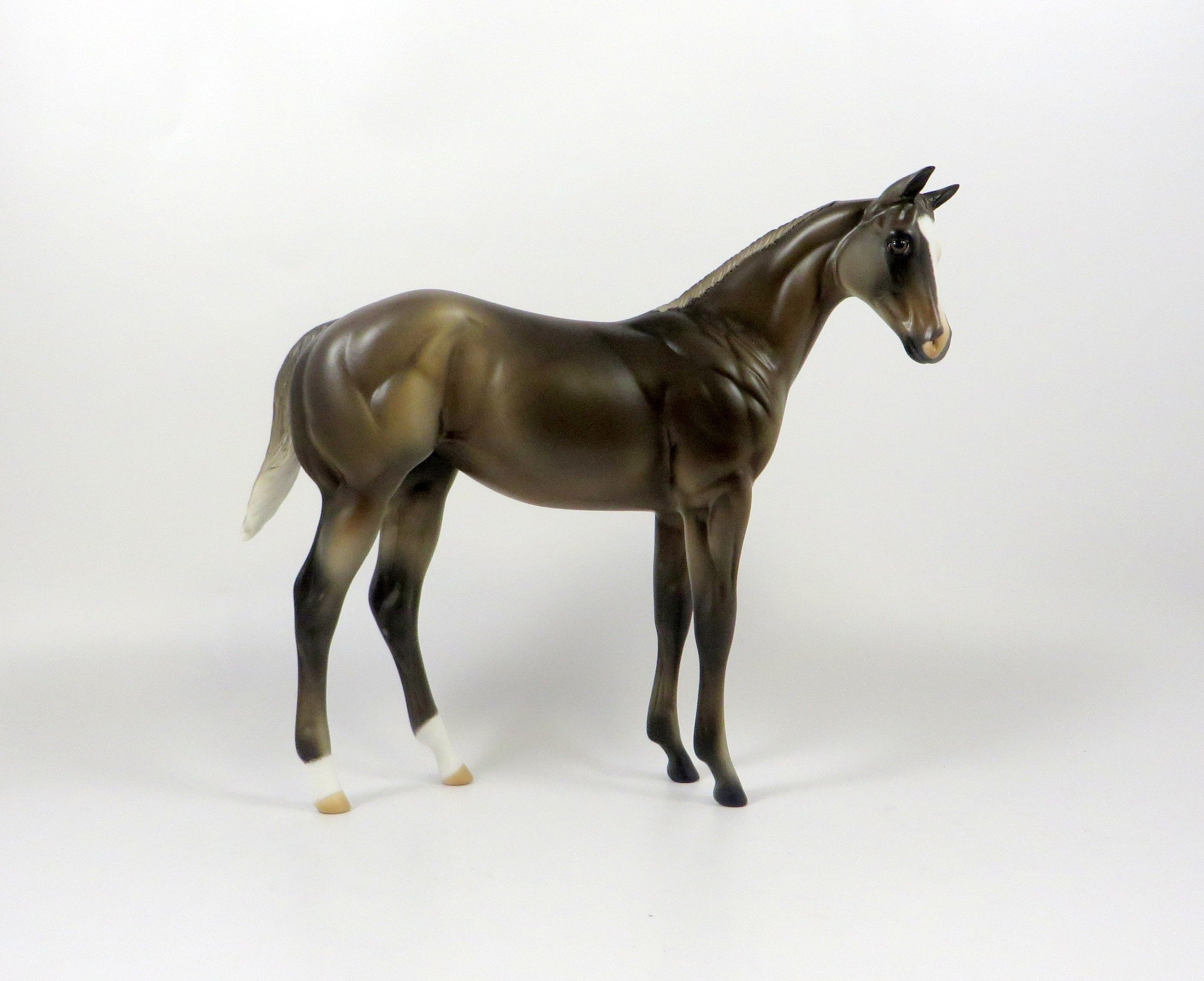 PORTIA-OOAK LIVER CHESTNUT ETCHED WEANLING MODEL HORSE 8/6/19