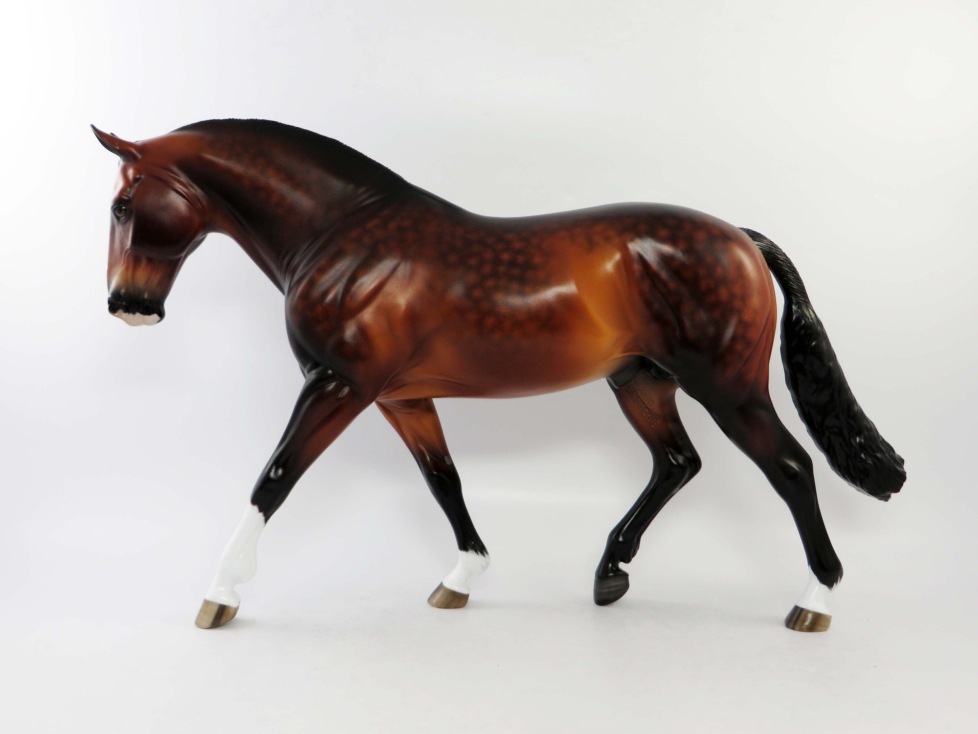 SIDNEY - OOAK STAR DAPPLE BAY IRISH DRAUGHT MODEL HORSE BY SHERYL LEISURE EQ 2018