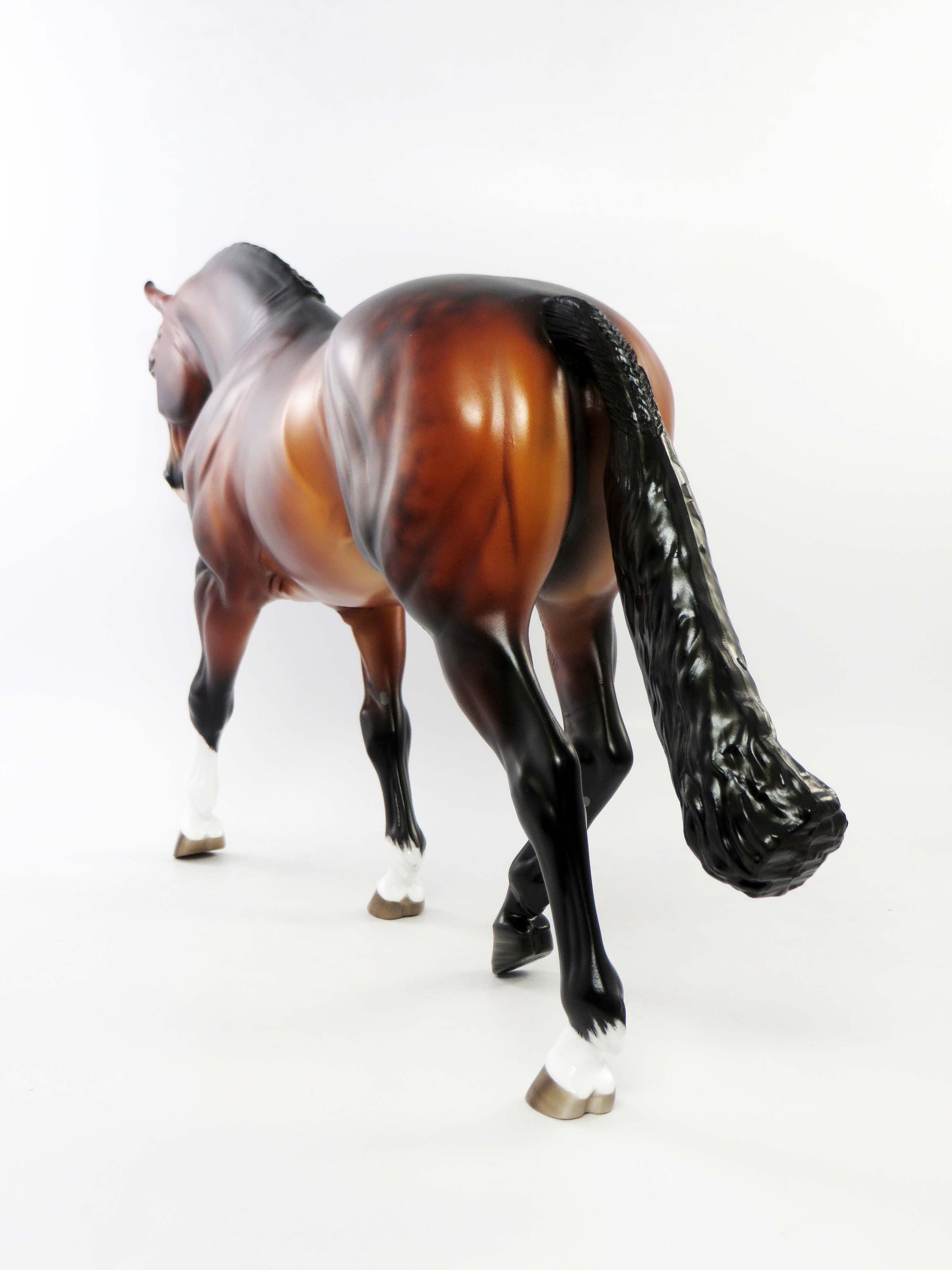 SIDNEY - OOAK STAR DAPPLE BAY IRISH DRAUGHT MODEL HORSE BY SHERYL LEISURE EQ 2018