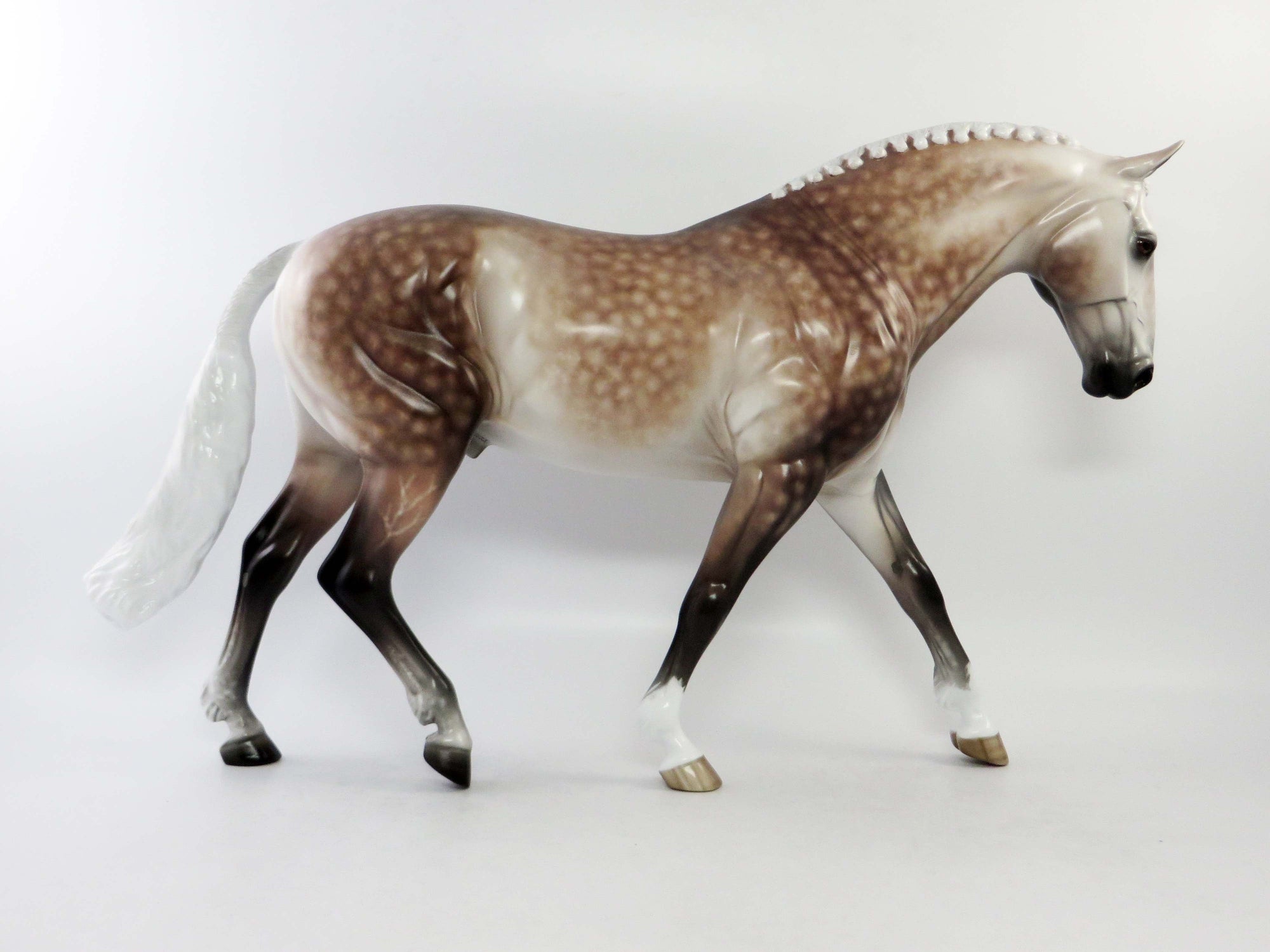 PICKERING - OOAK ROSE STAR DAPPLE GREY IRISH DRAUGHT MODEL HORSE BY SHERYL LEISURE EQ 2018