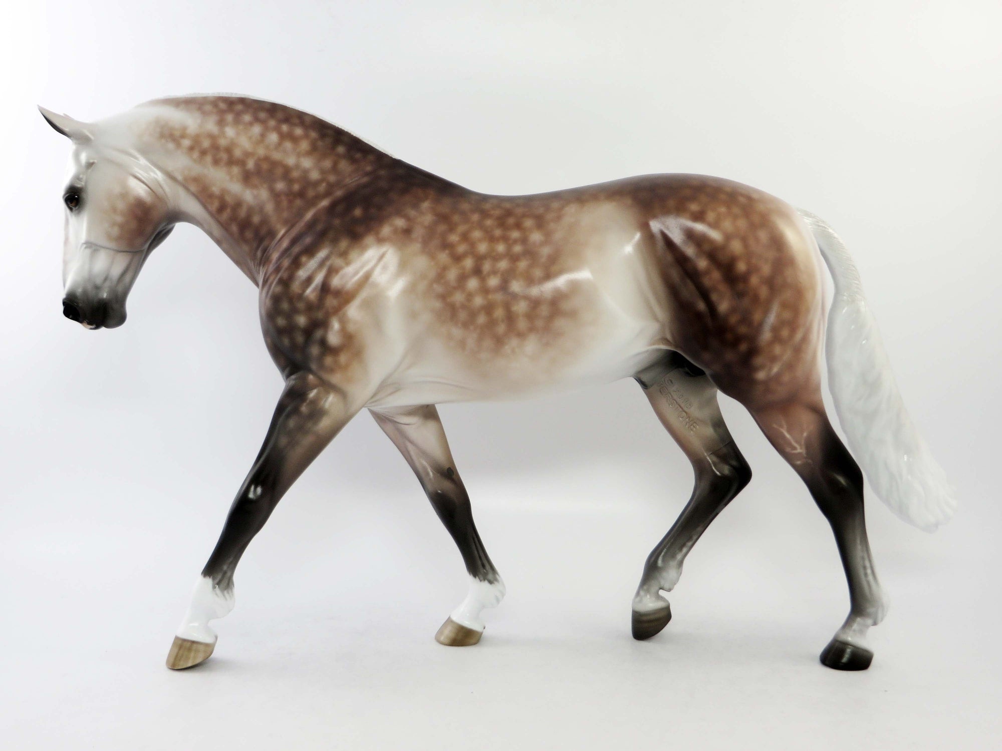 PICKERING - OOAK ROSE STAR DAPPLE GREY IRISH DRAUGHT MODEL HORSE BY SHERYL LEISURE EQ 2018