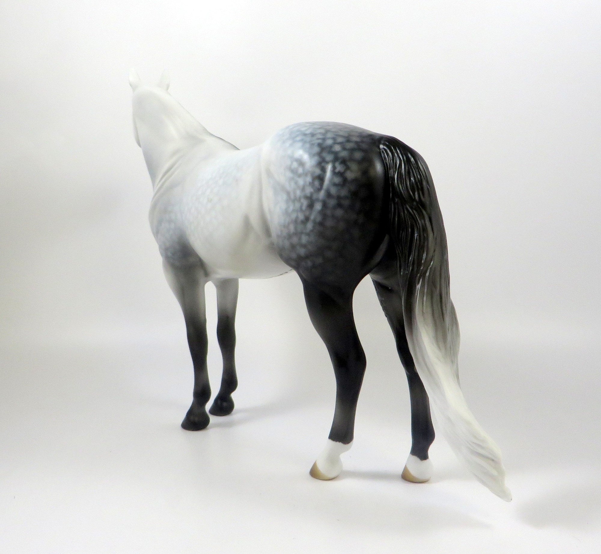 SCRATCH ME NOT-OOAK STAR DAPPLE GREY ISH MODEL HORSE 8/6/19 - Stone Horses