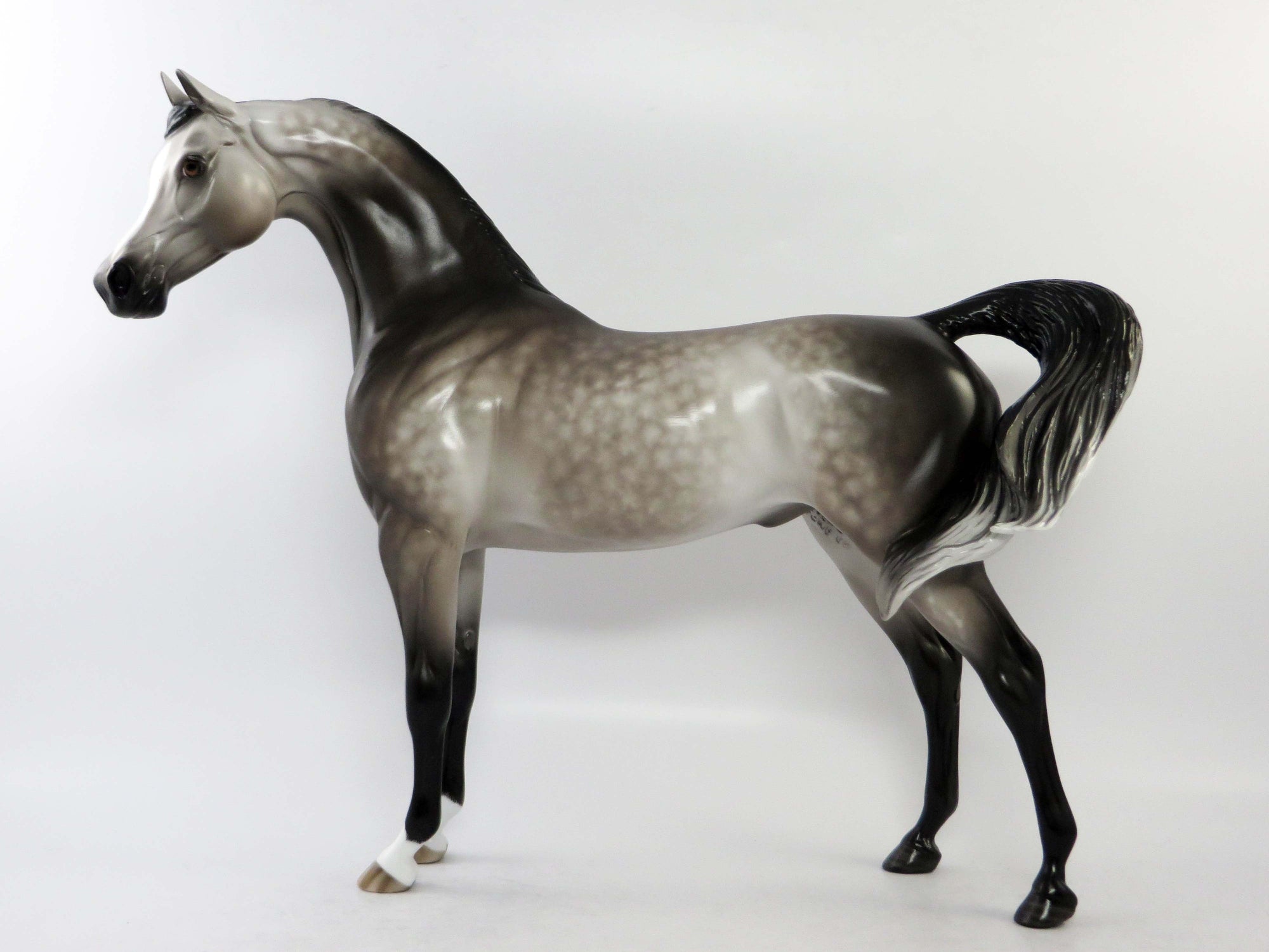 WILLOWICK-OOAK DARK GREY STAR DAPPLE ARABIAN MODEL HORSE BY SHERYL LEISURE EQ 2018