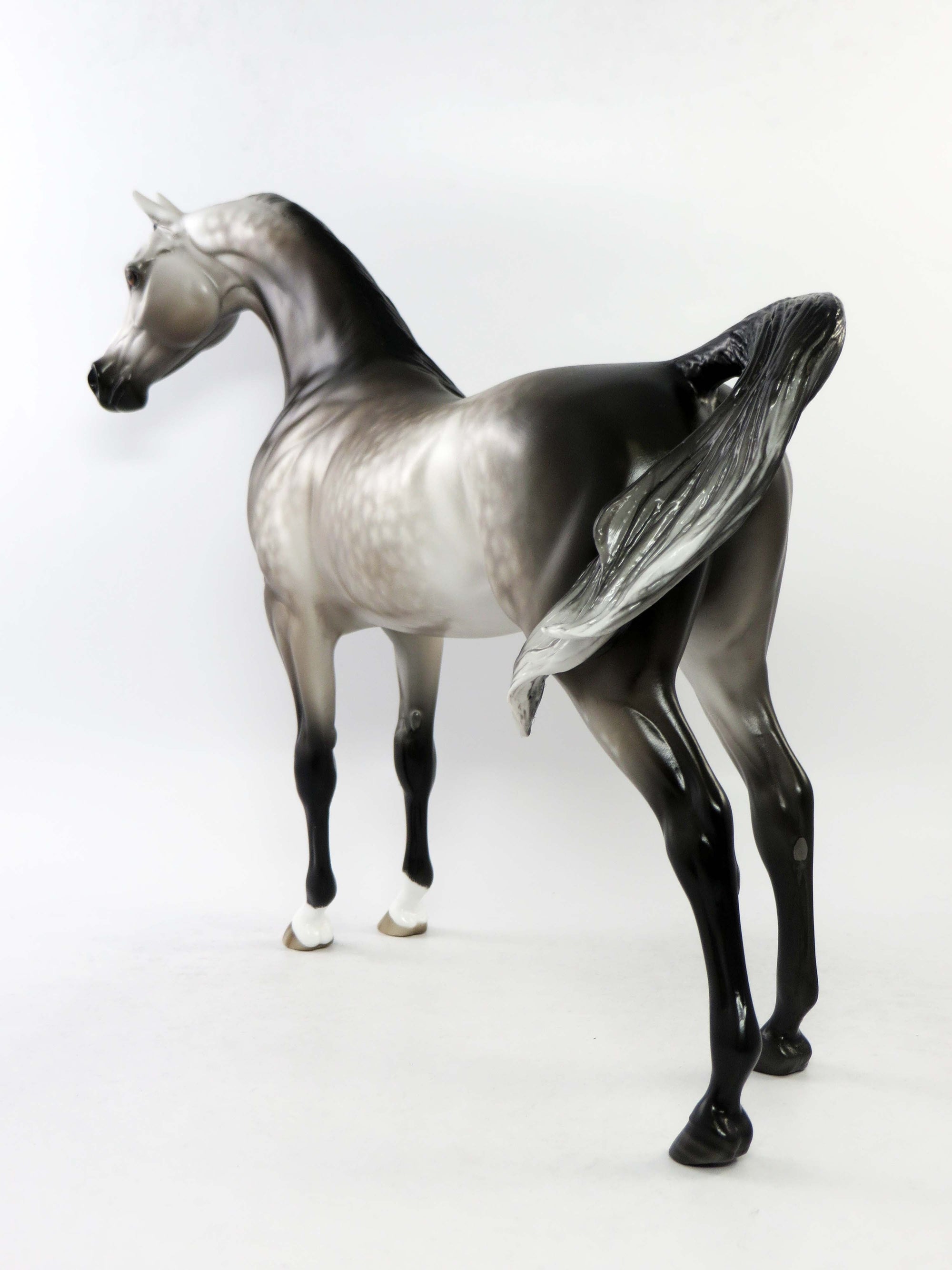 WILLOWICK-OOAK DARK GREY STAR DAPPLE ARABIAN MODEL HORSE BY SHERYL LEISURE EQ 2018