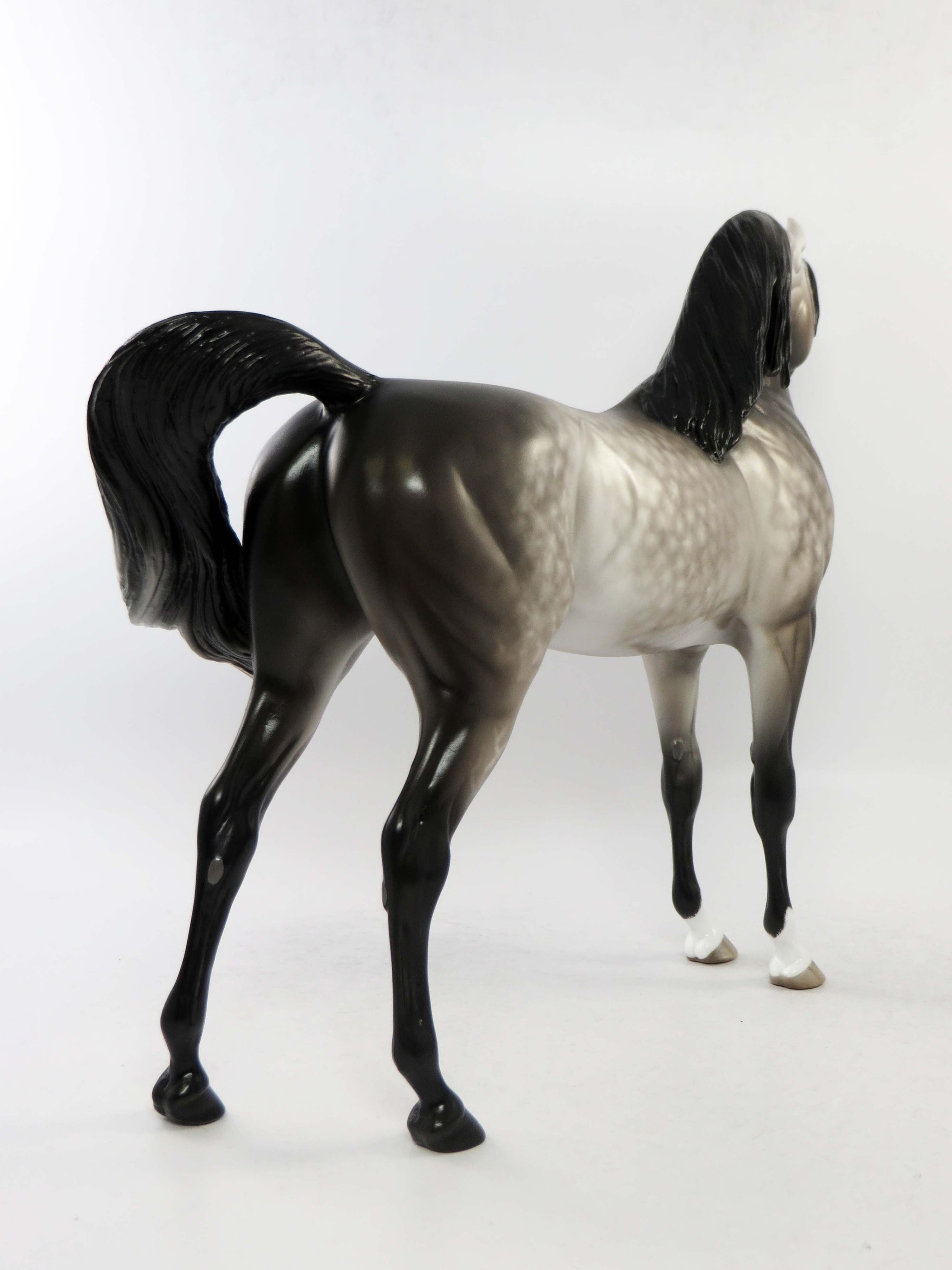 WILLOWICK-OOAK DARK GREY STAR DAPPLE ARABIAN MODEL HORSE BY SHERYL LEISURE EQ 2018