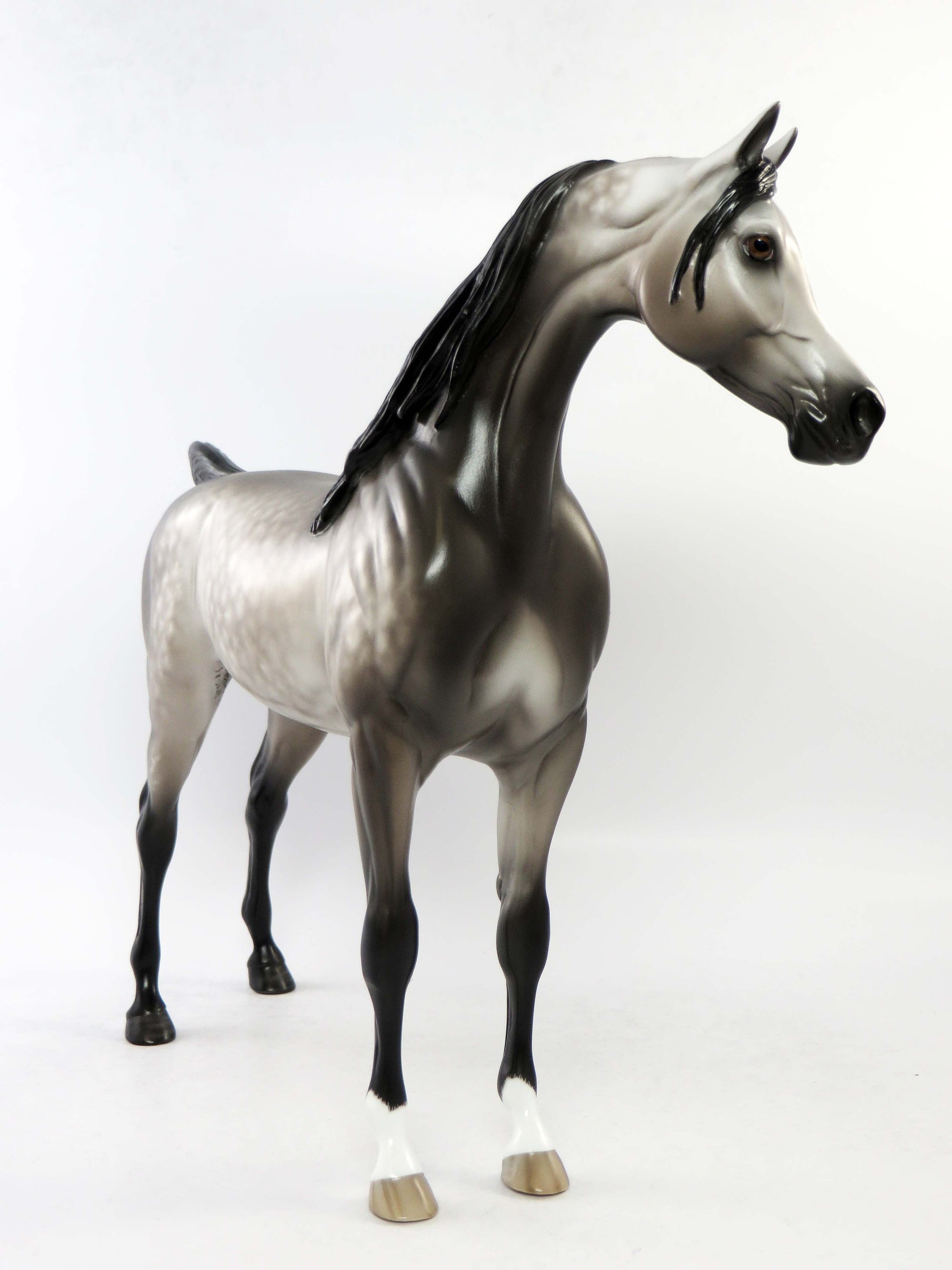 WILLOWICK-OOAK DARK GREY STAR DAPPLE ARABIAN MODEL HORSE BY SHERYL LEISURE EQ 2018