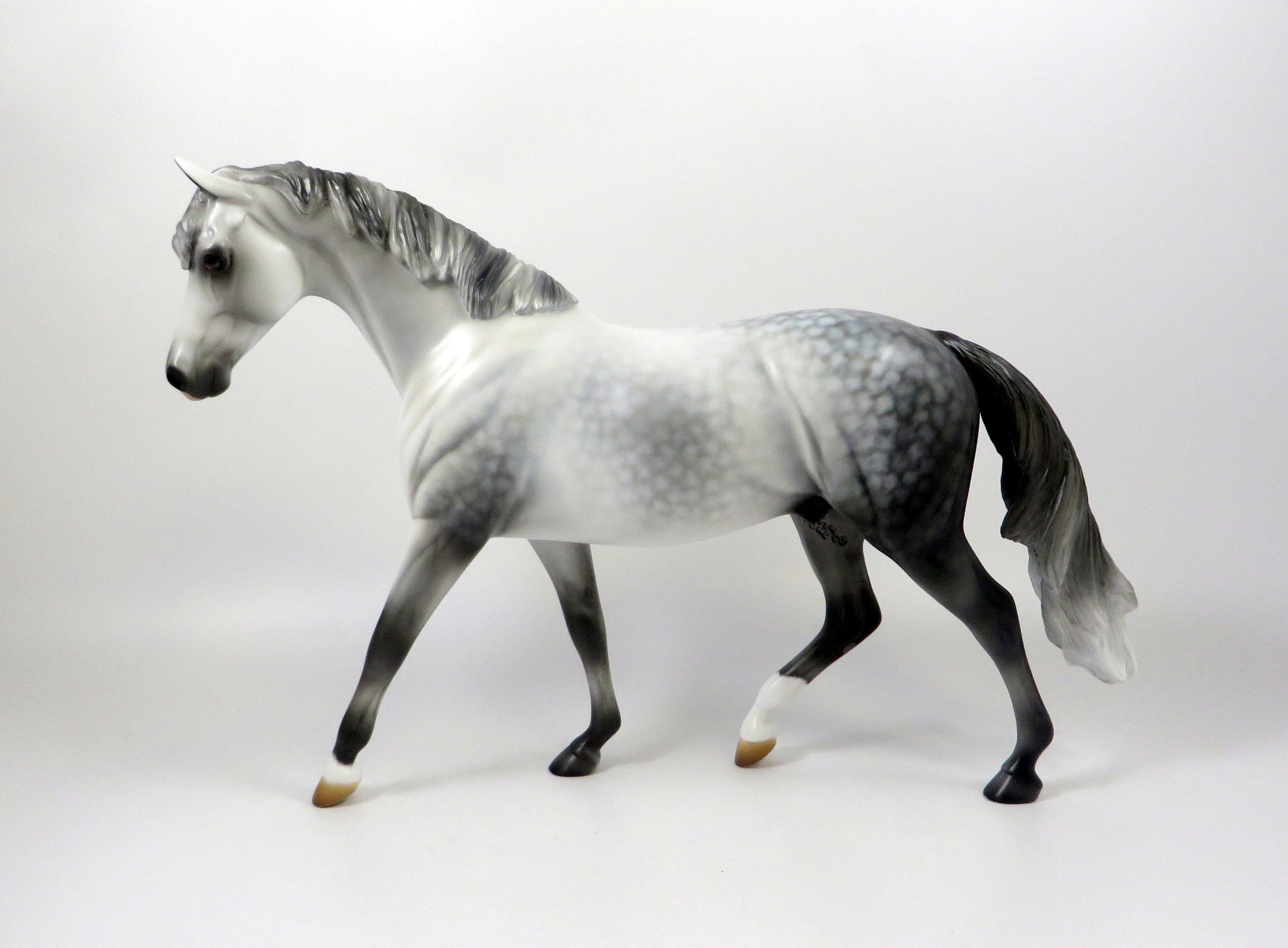 KIAWA-OOAK STAR DAPPLE GREY PONY MODEL HORSE 8/6/19