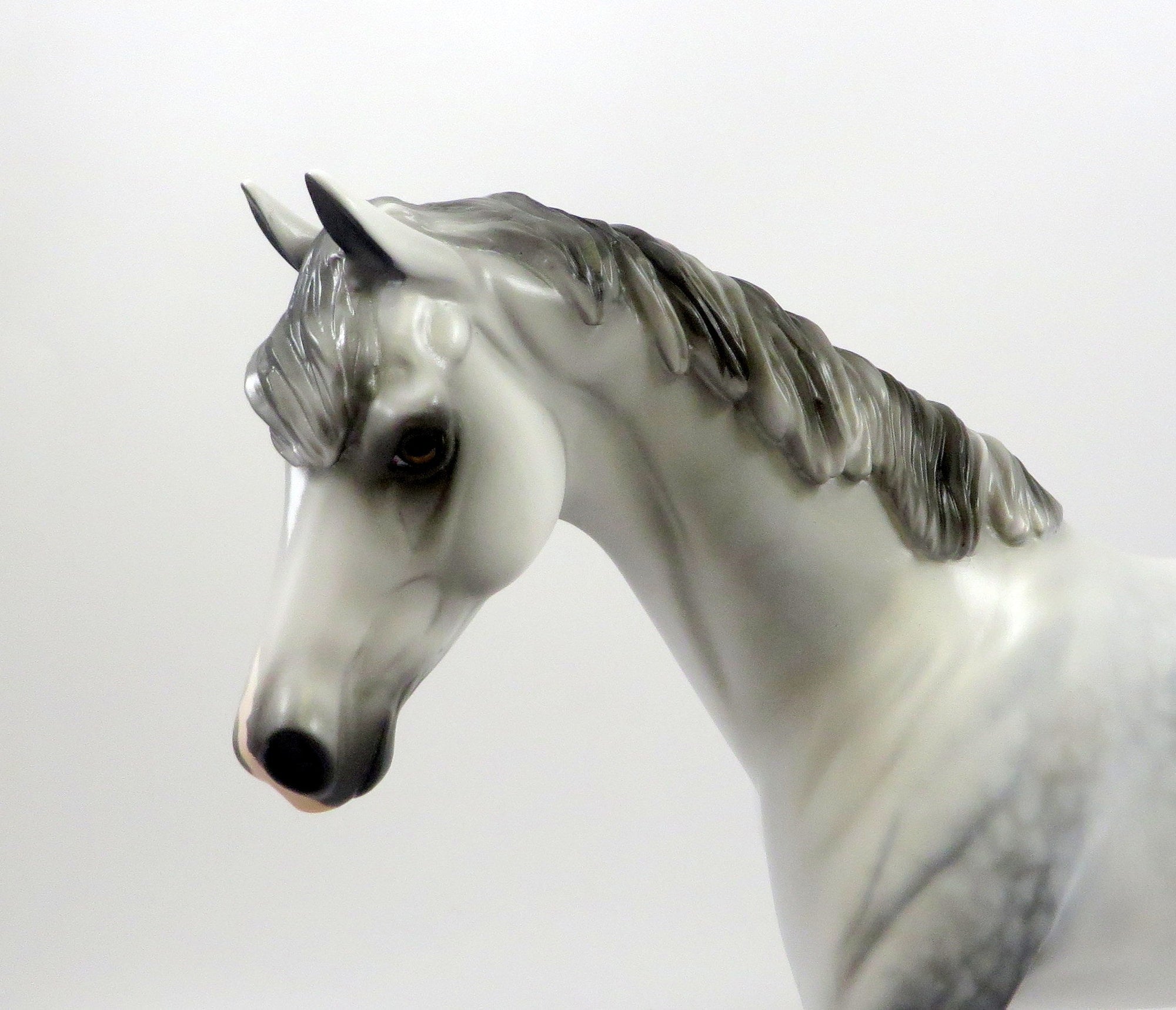 KIAWA-OOAK STAR DAPPLE GREY PONY MODEL HORSE 8/6/19