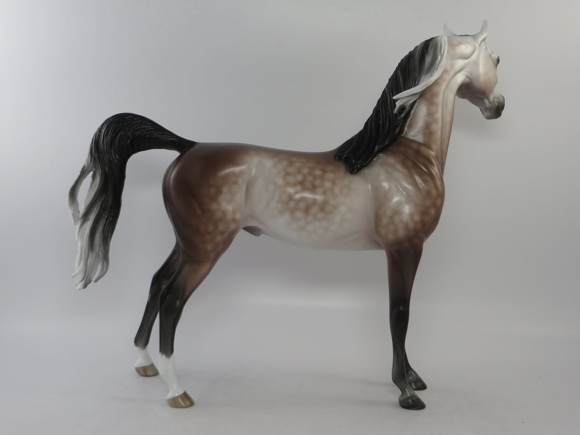 WILLARD - OOAK DARK ROSE GREY ARABIAN MODEL HORSE BY SHERYL LEISURE EQ 2018