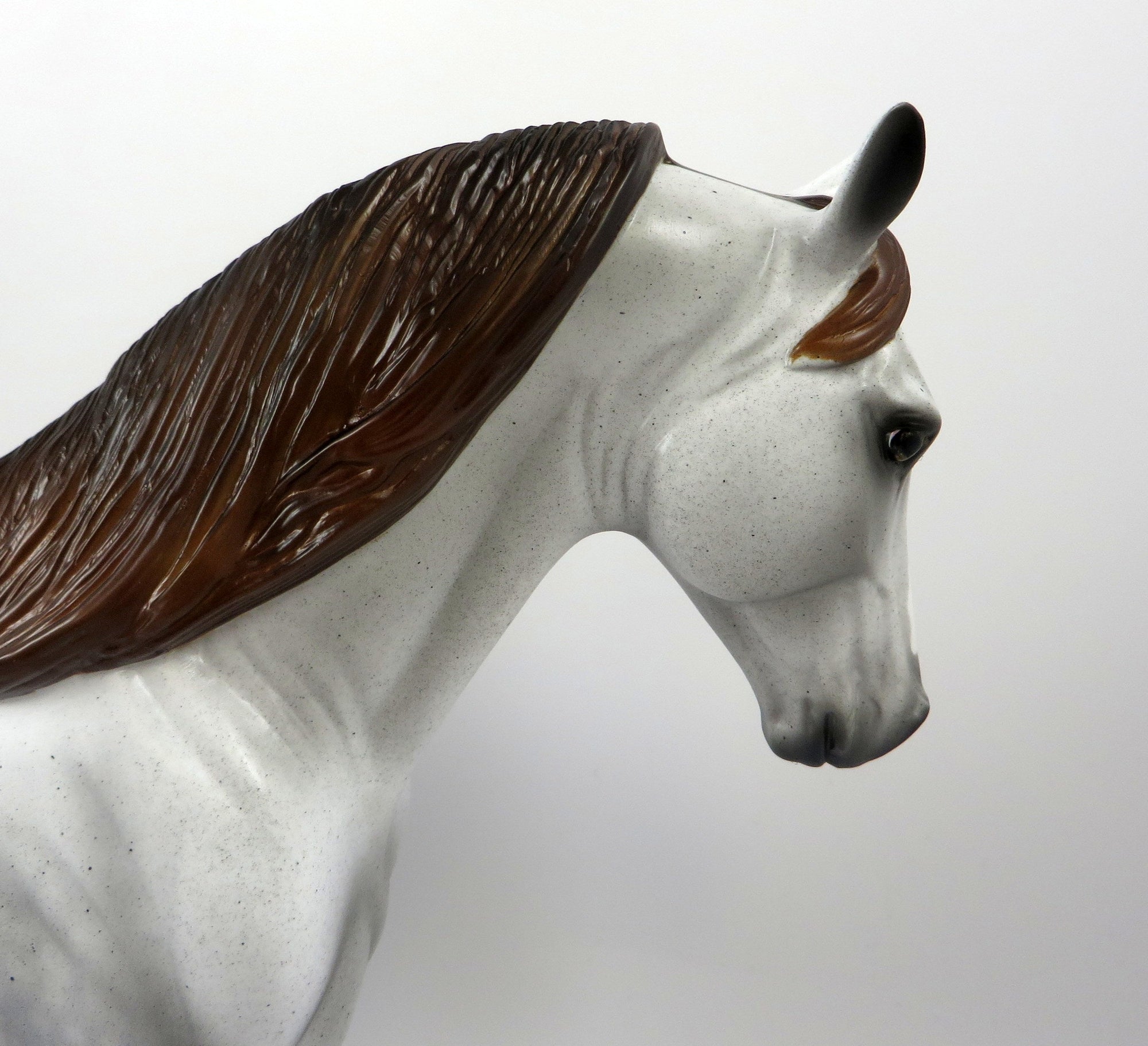 RIBBON DANCER-OOAK DAPPLE GREY TENNESSEE WALKER MODEL HORSE 8/15/19
