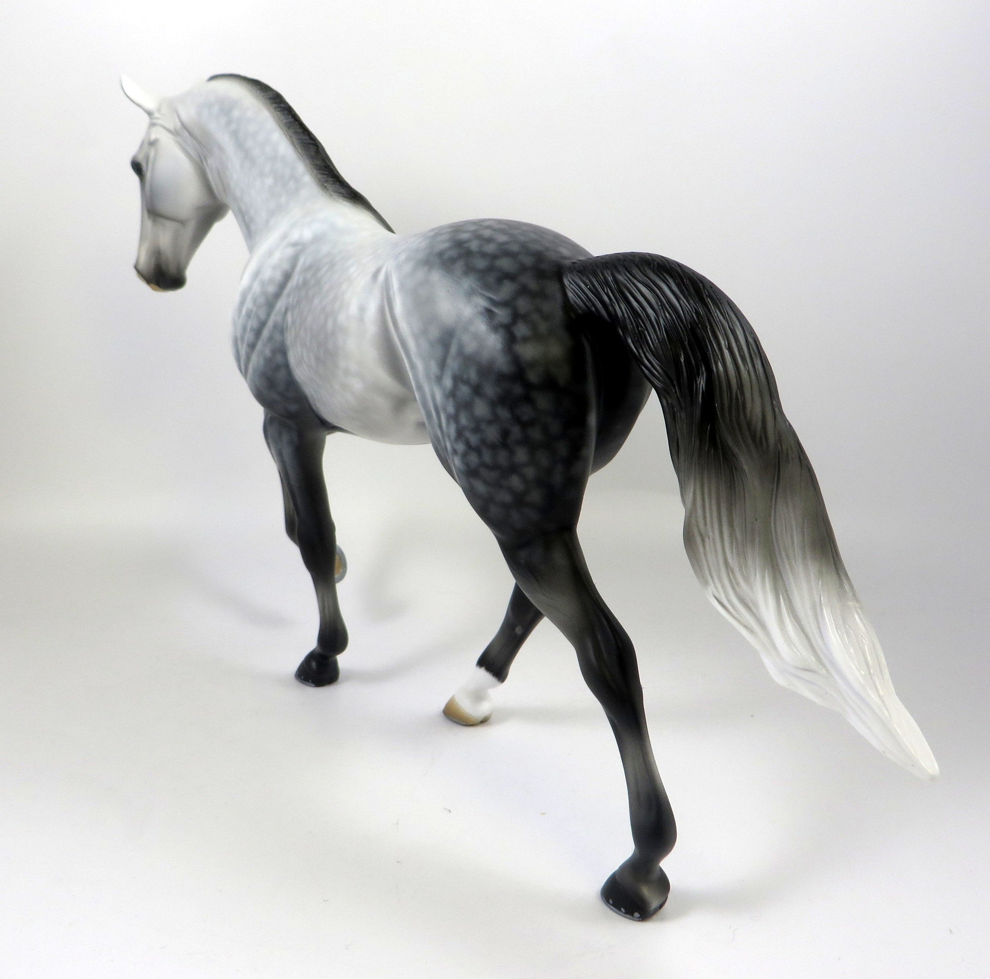 HOT ROD JAKE-OOAK STAR DAPPLE GREY TENNESSEE WALKER MODEL HORSE 8/14/19