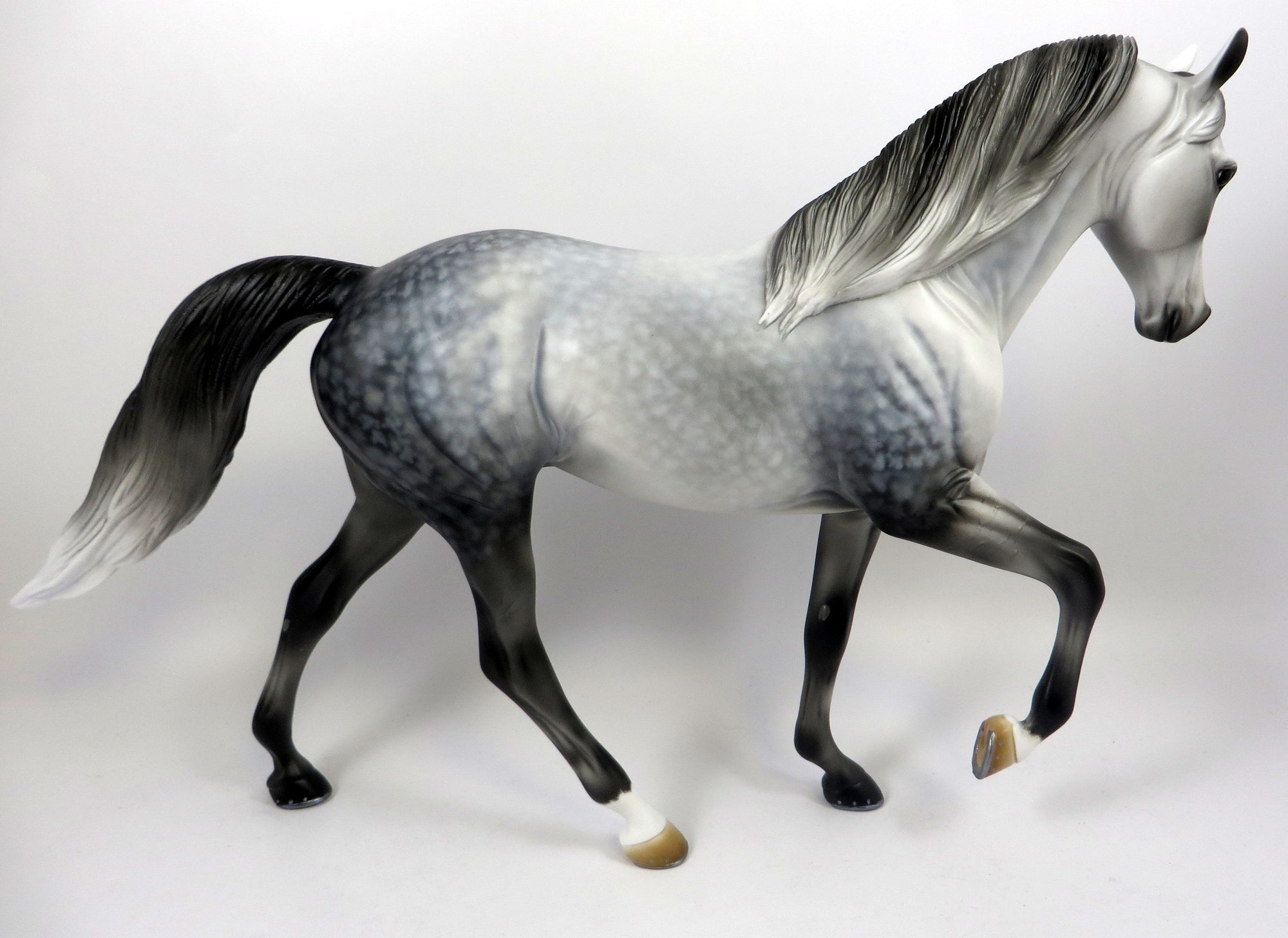 HOT ROD JAKE-OOAK STAR DAPPLE GREY TENNESSEE WALKER MODEL HORSE 8/14/19