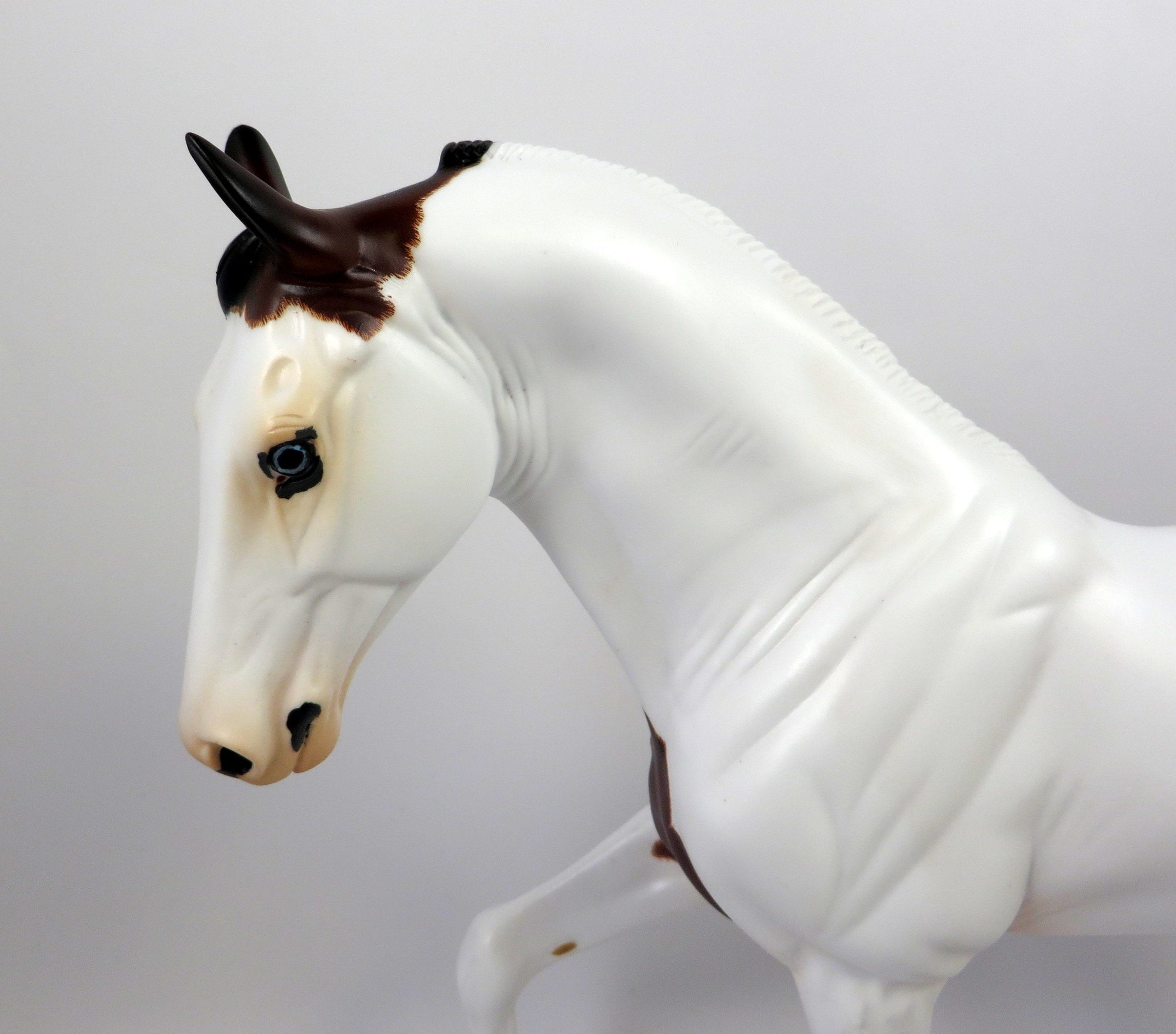 CANOE CANOE-OOAK ETCHED CHESTNUT PINTO TENNESSEE WALKER MODEL HORSE 8/14/19