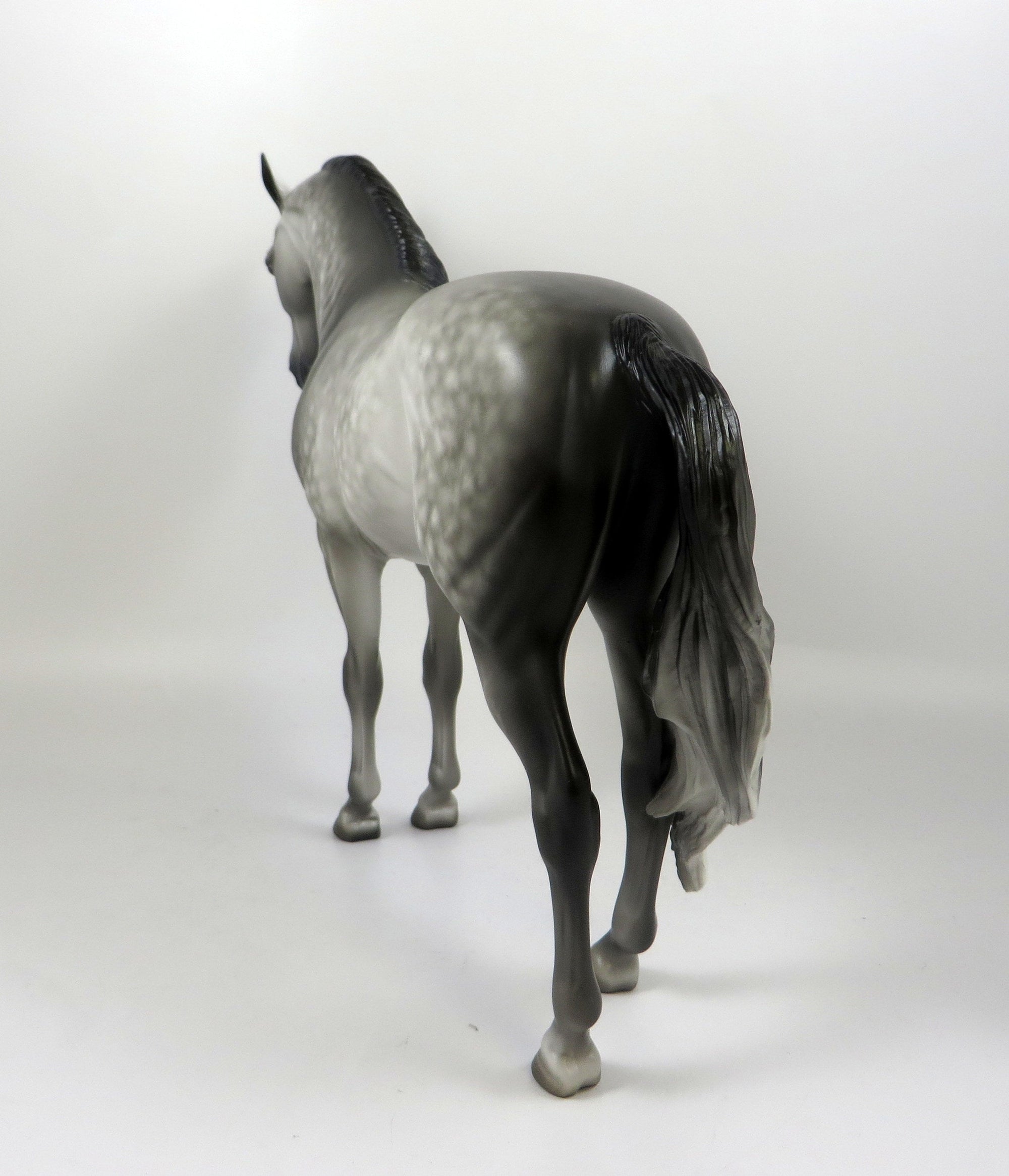 ABELARDO-OOAK STAR DAPPLE GREY ANDALUSIAN MODEL HORSE BY SHERYL LEISURE 8/16/19
