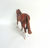 IKANDY-OOAK DAPPLE CHESTNUT IRISH DRAFT MODEL HORSE BY AUDREY DIXON 3/21/19