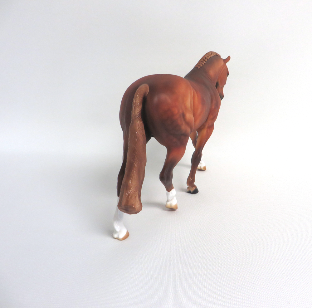 IKANDY-OOAK DAPPLE CHESTNUT IRISH DRAFT MODEL HORSE BY AUDREY DIXON 3/21/19