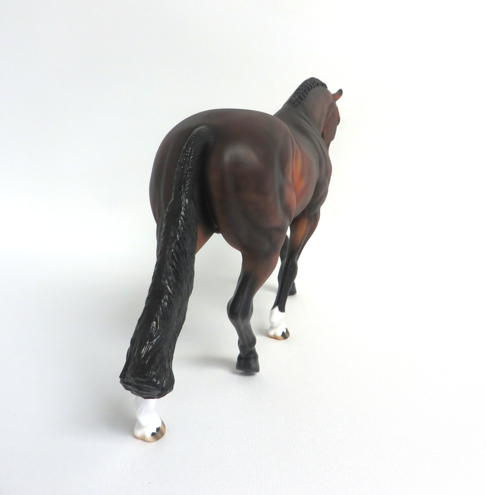 CELTIC MOON-OOAK DAPPLE BAY IRISH DRAFT MODEL HORSE BY AUDREY DIXON 3/22/19