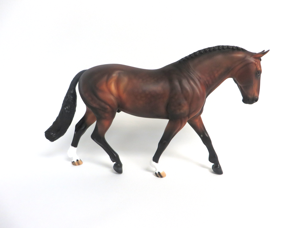 CELTIC MOON-OOAK DAPPLE BAY IRISH DRAFT MODEL HORSE BY AUDREY DIXON 3/22/19