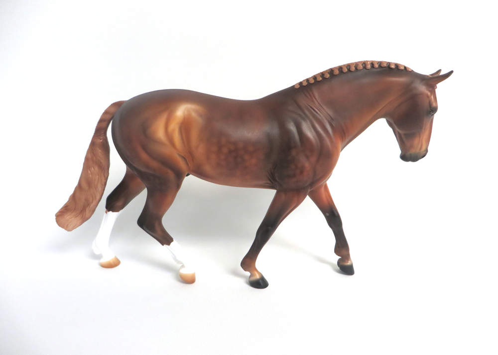 RIVER DANCE-OOAK DAPPLE CHESTNUT MODEL HORSE BY AUDREY DIXON 3/22/19