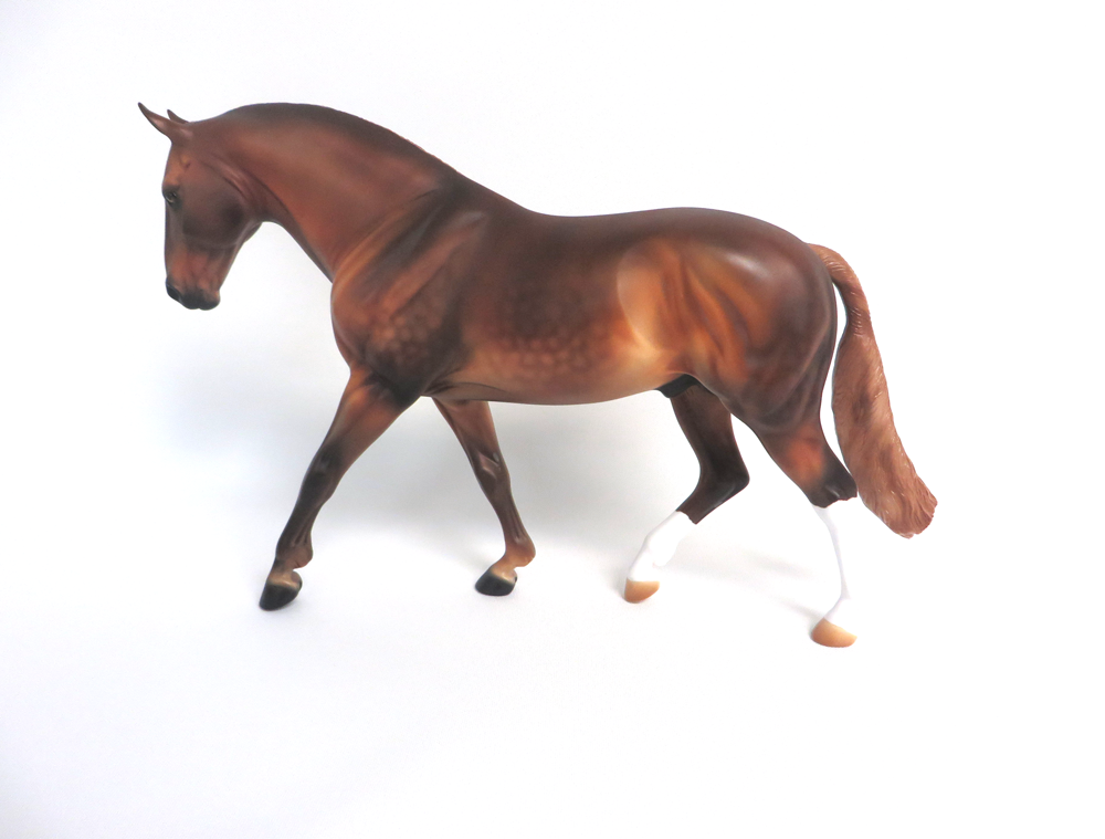 RIVER DANCE-OOAK DAPPLE CHESTNUT MODEL HORSE BY AUDREY DIXON 3/22/19